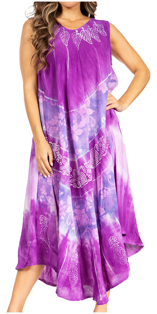 Sakkas - Starlight Third Tie Dye Caftan Dress
