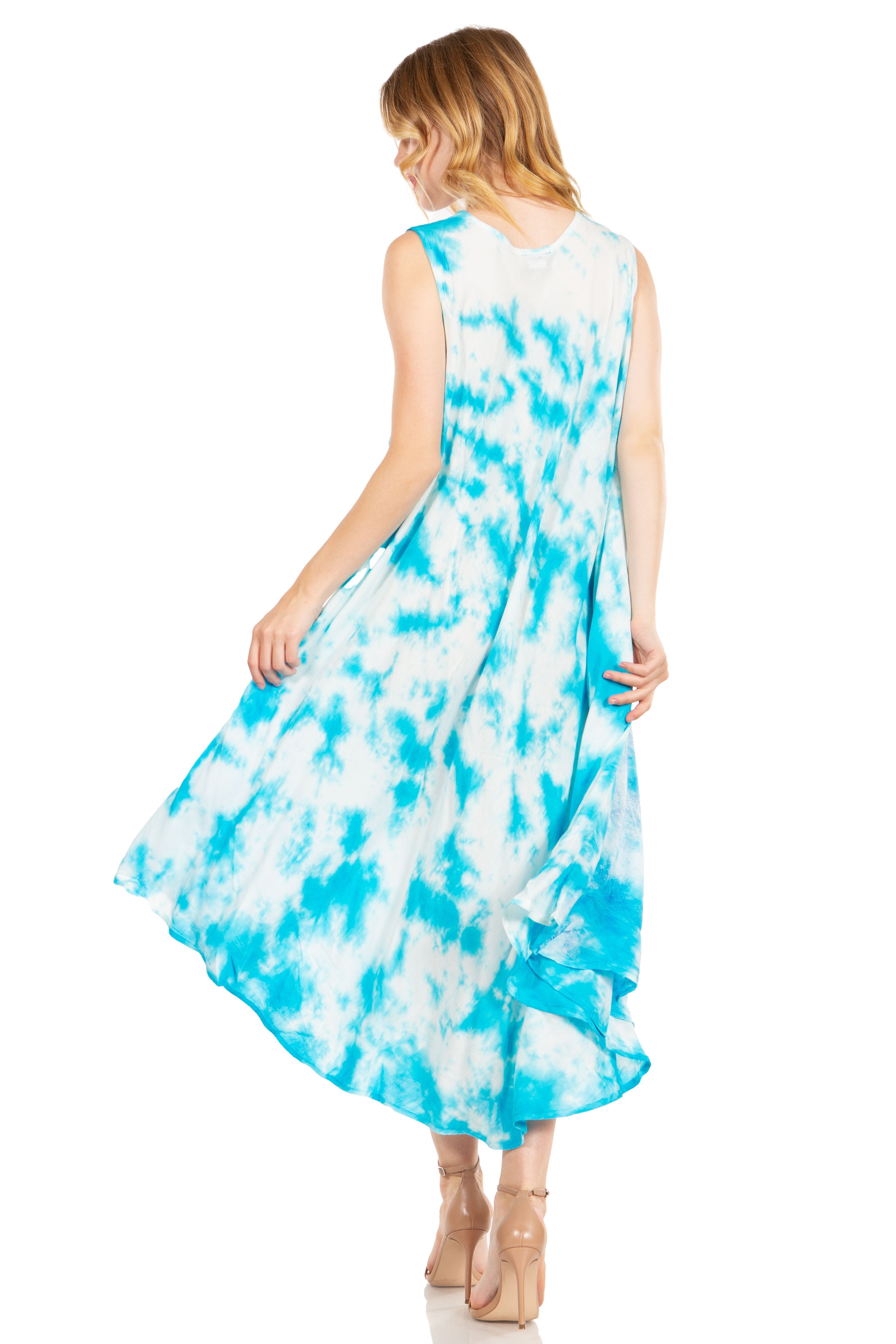 Sakkas - Starlight Third Tie Dye Caftan Dress