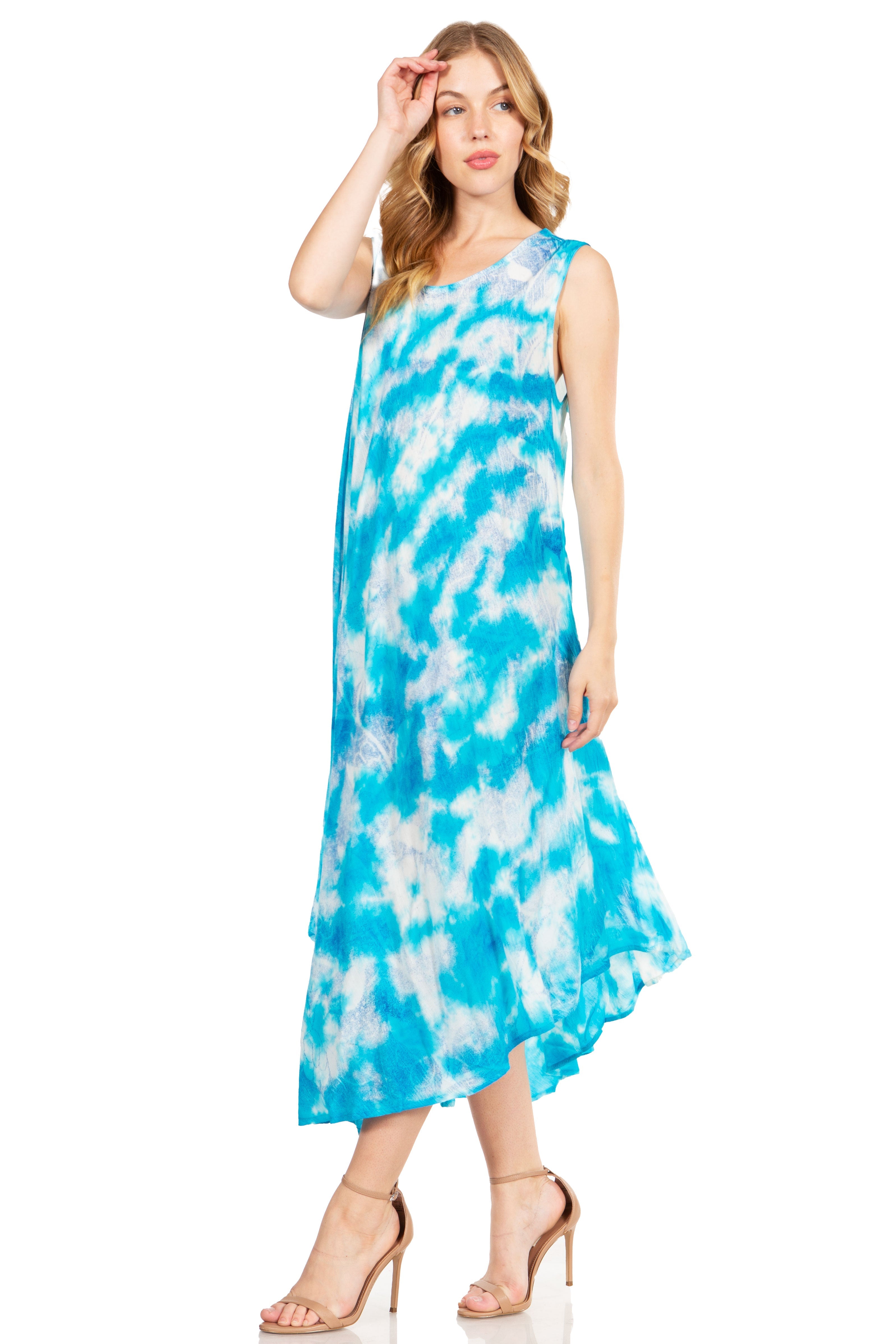 Sakkas - Starlight Third Tie Dye Caftan Dress