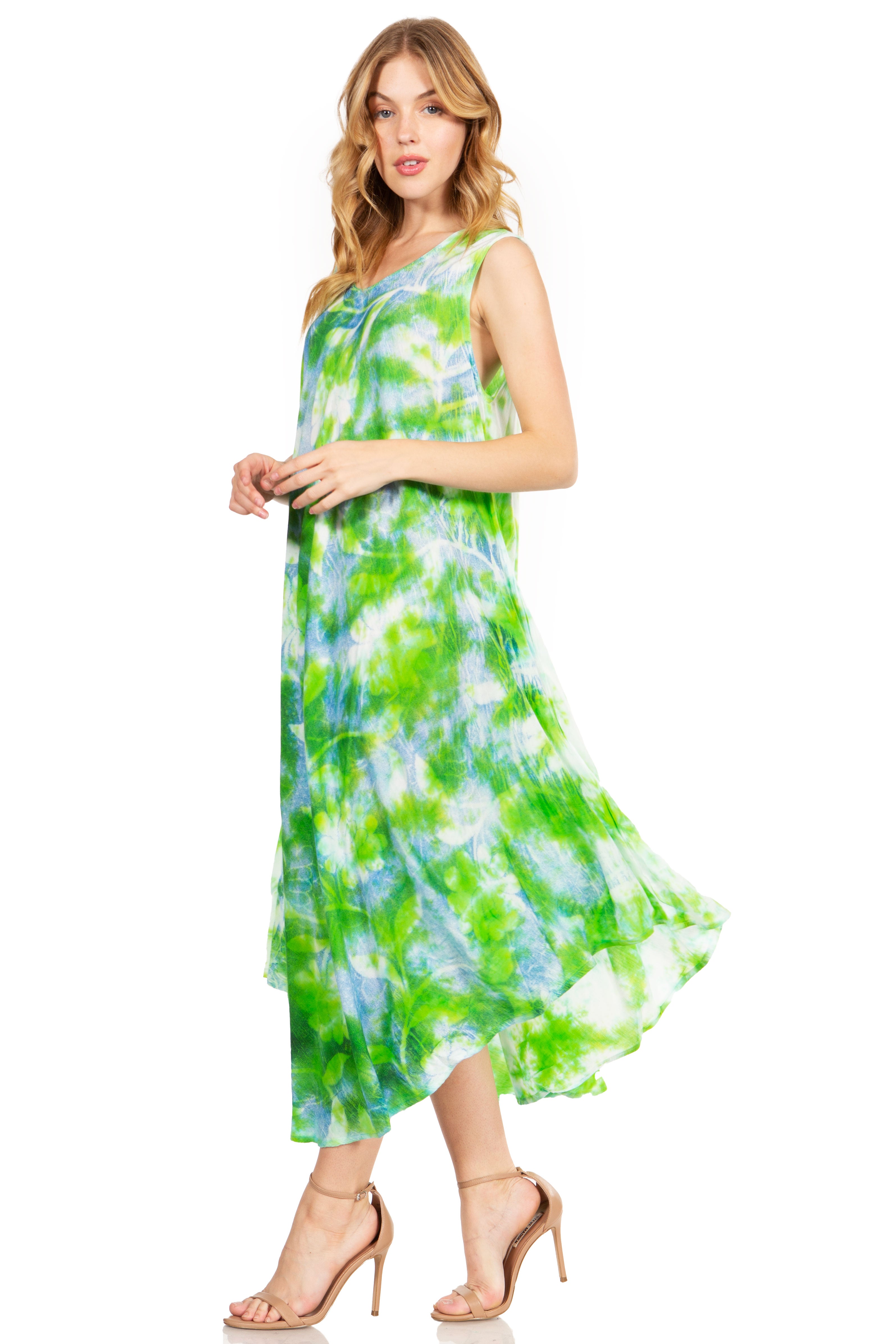 Sakkas - Starlight Third Tie Dye Caftan Dress