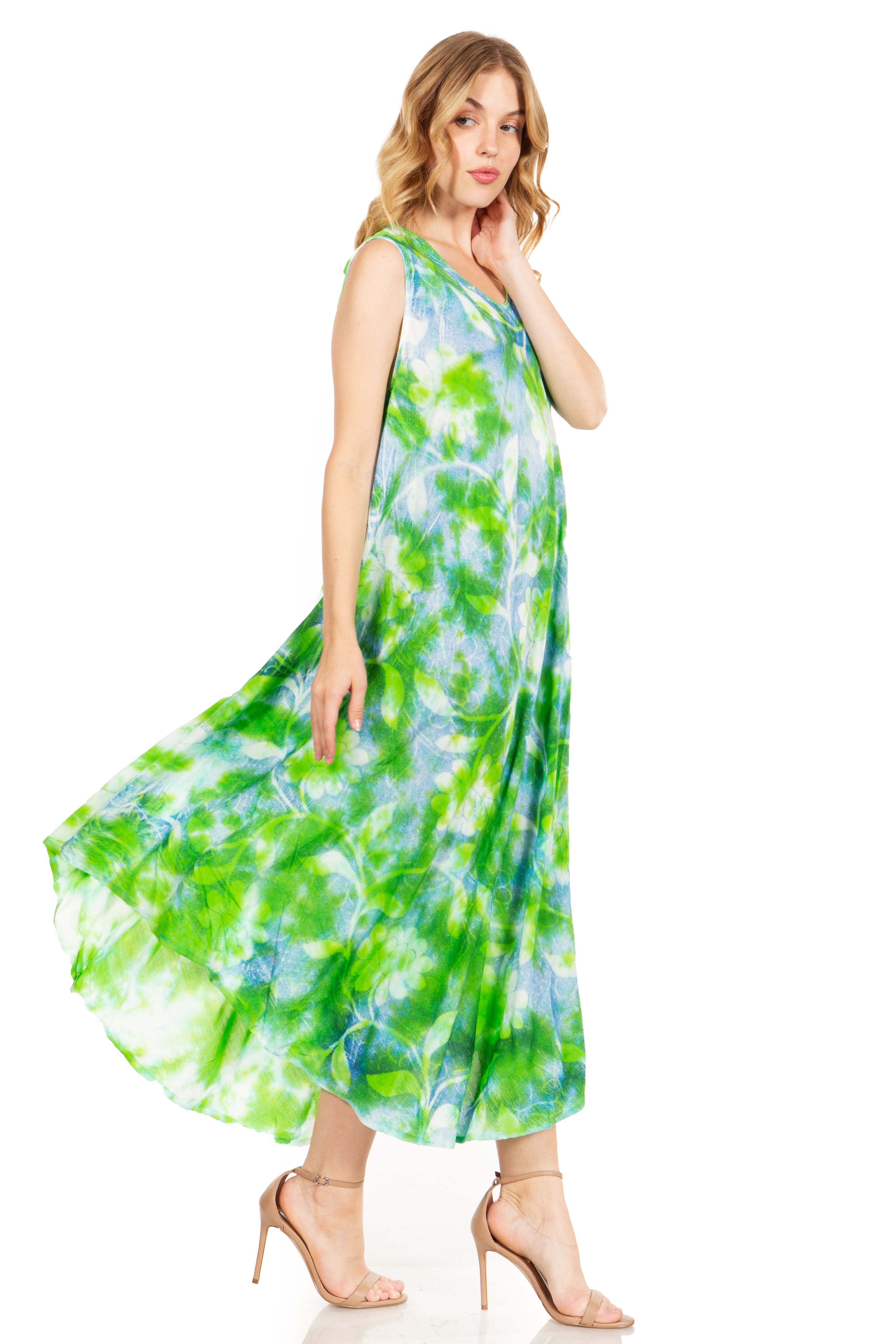 Sakkas - Starlight Third Tie Dye Caftan Dress
