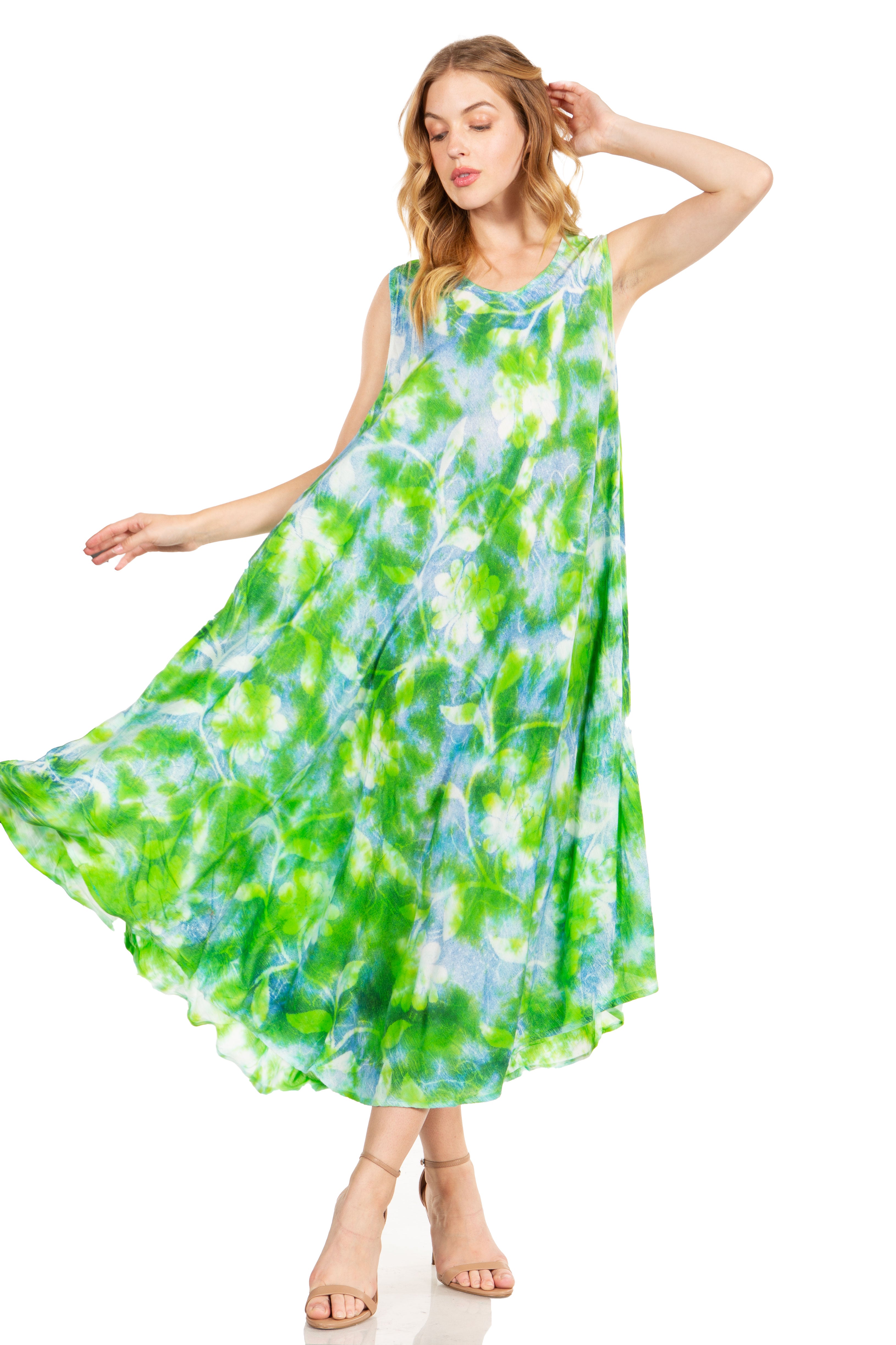 Sakkas - Starlight Third Tie Dye Caftan Dress