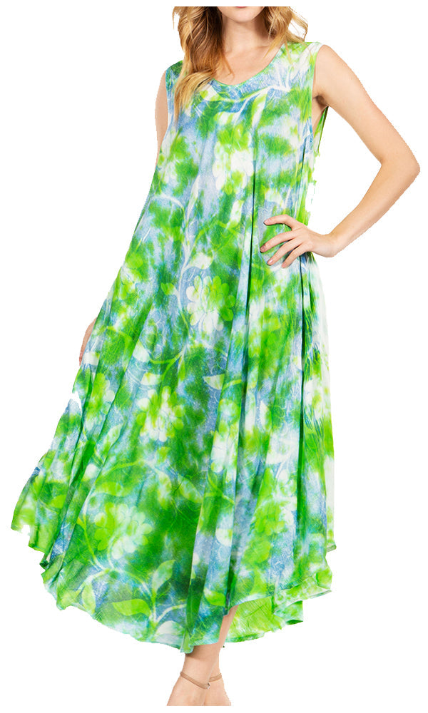 Sakkas - Starlight Third Tie Dye Caftan Dress