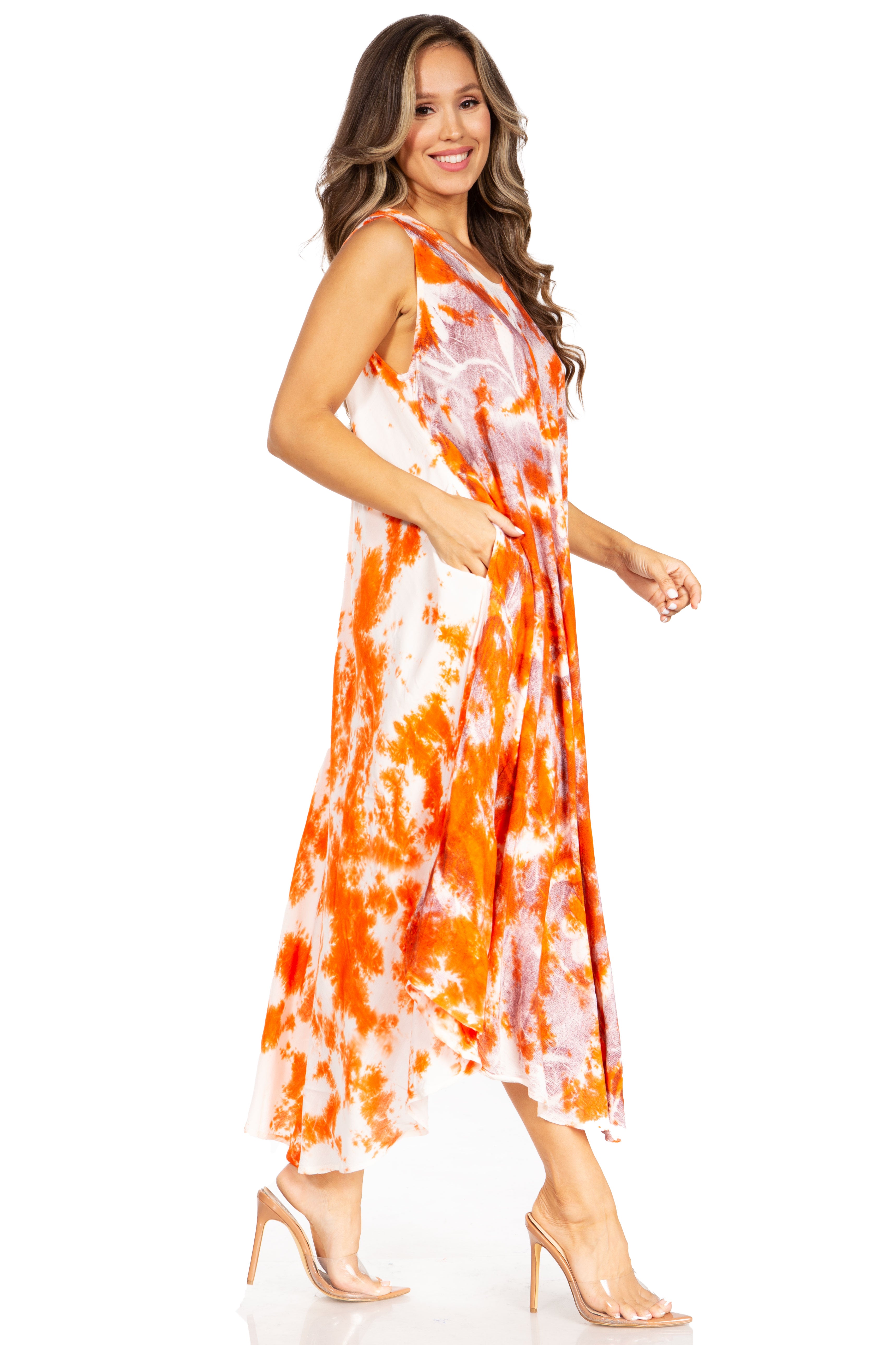Sakkas - Starlight Third Tie Dye Caftan Dress
