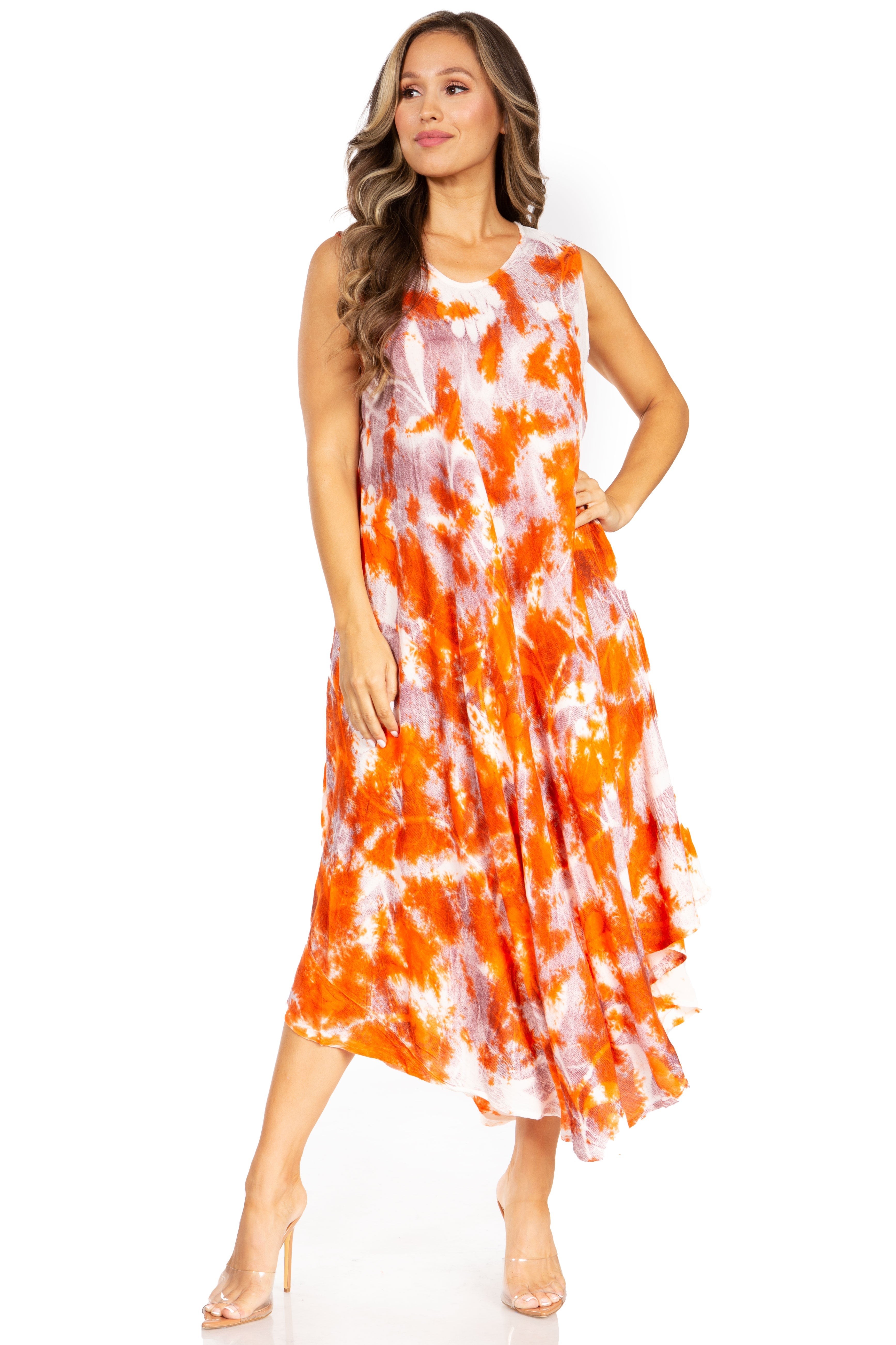 Sakkas - Starlight Third Tie Dye Caftan Dress
