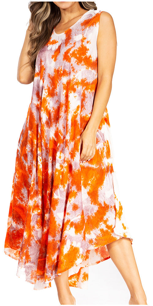 Sakkas - Starlight Third Tie Dye Caftan Dress