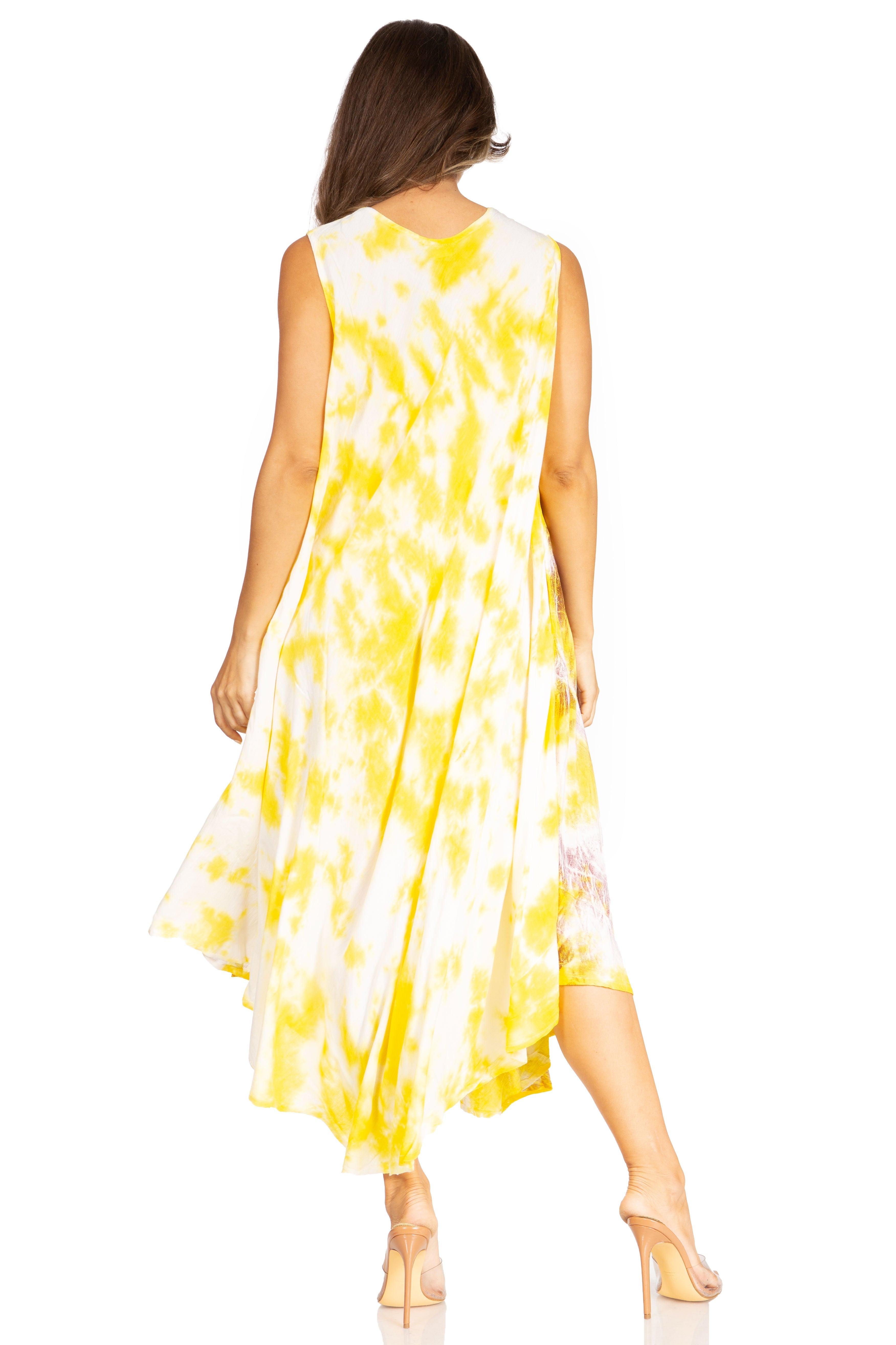 Sakkas - Starlight Third Tie Dye Caftan Dress