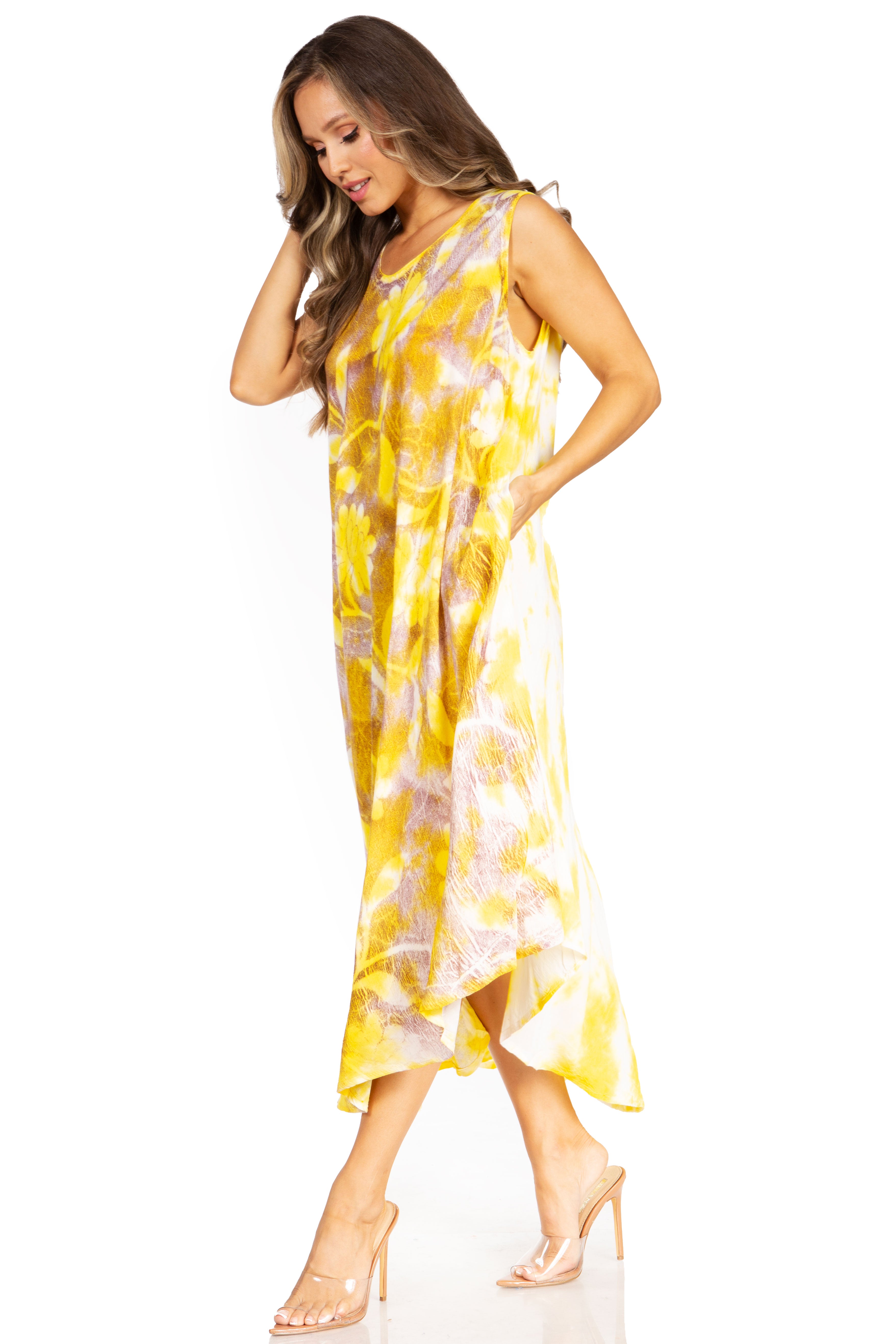Sakkas - Starlight Third Tie Dye Caftan Dress
