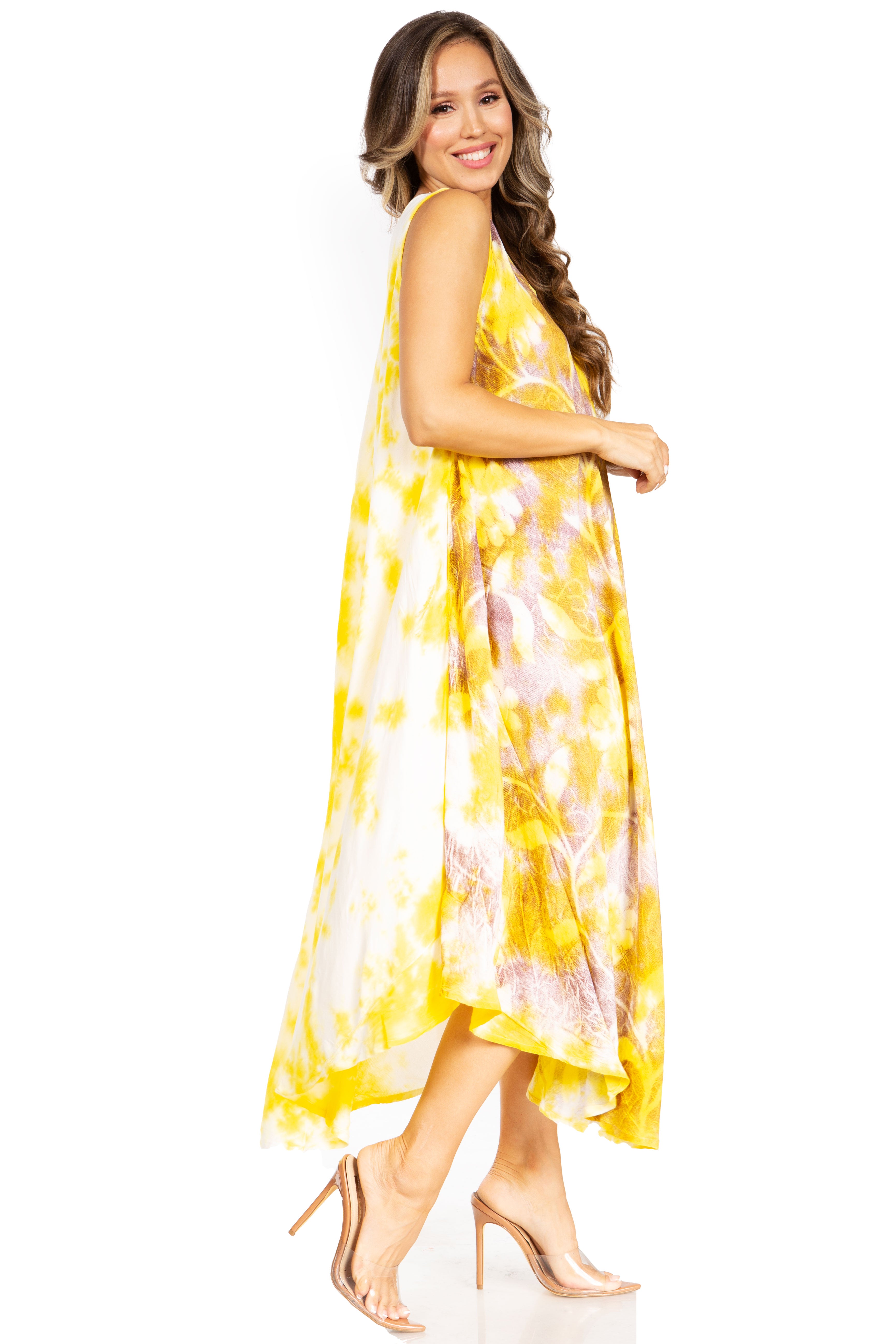 Sakkas - Starlight Third Tie Dye Caftan Dress