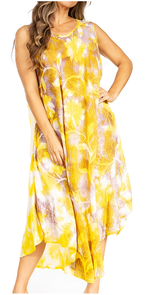 Sakkas - Starlight Third Tie Dye Caftan Dress