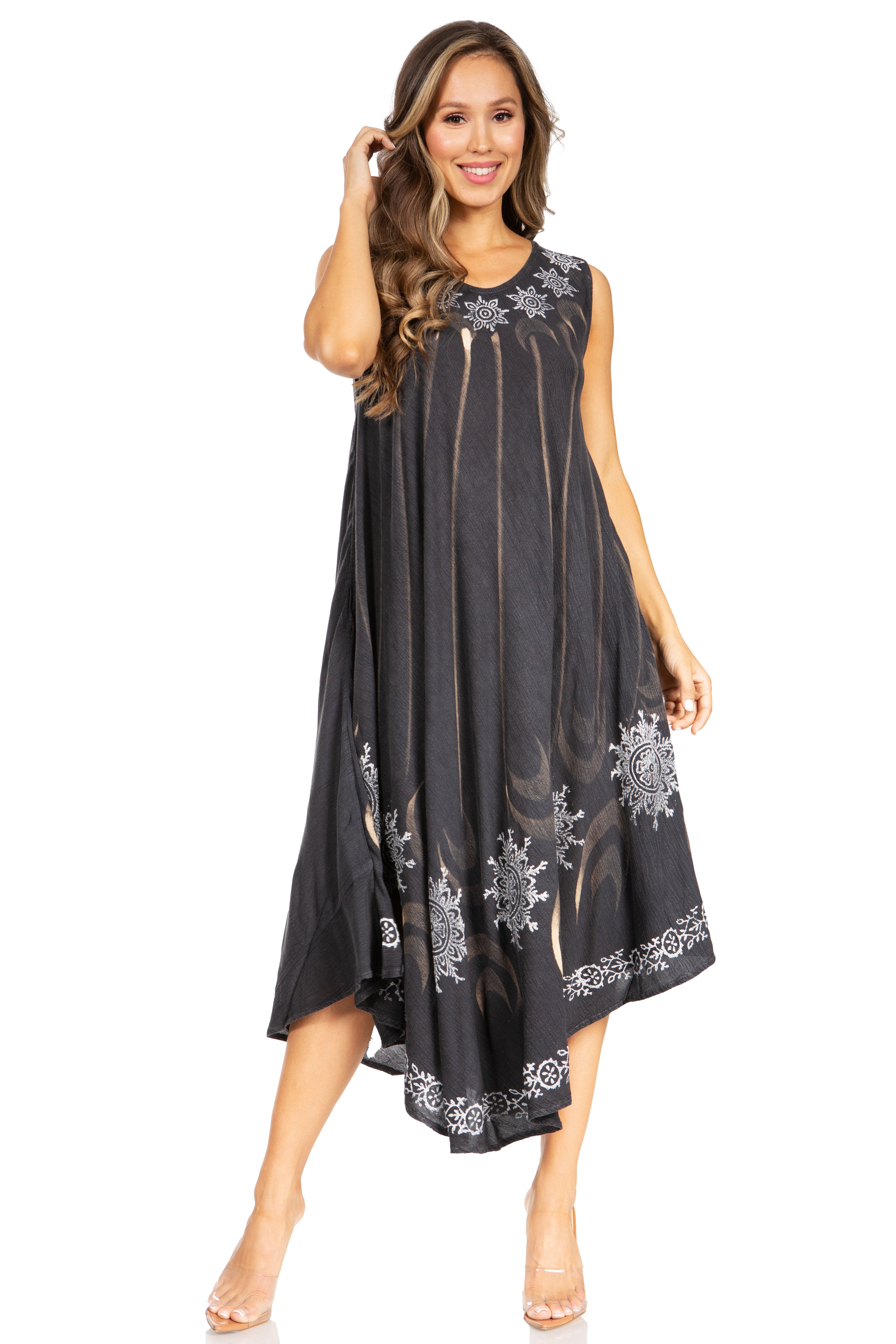 Sakkas - Starlight Fourth Tie Dye Caftan Tank Dres