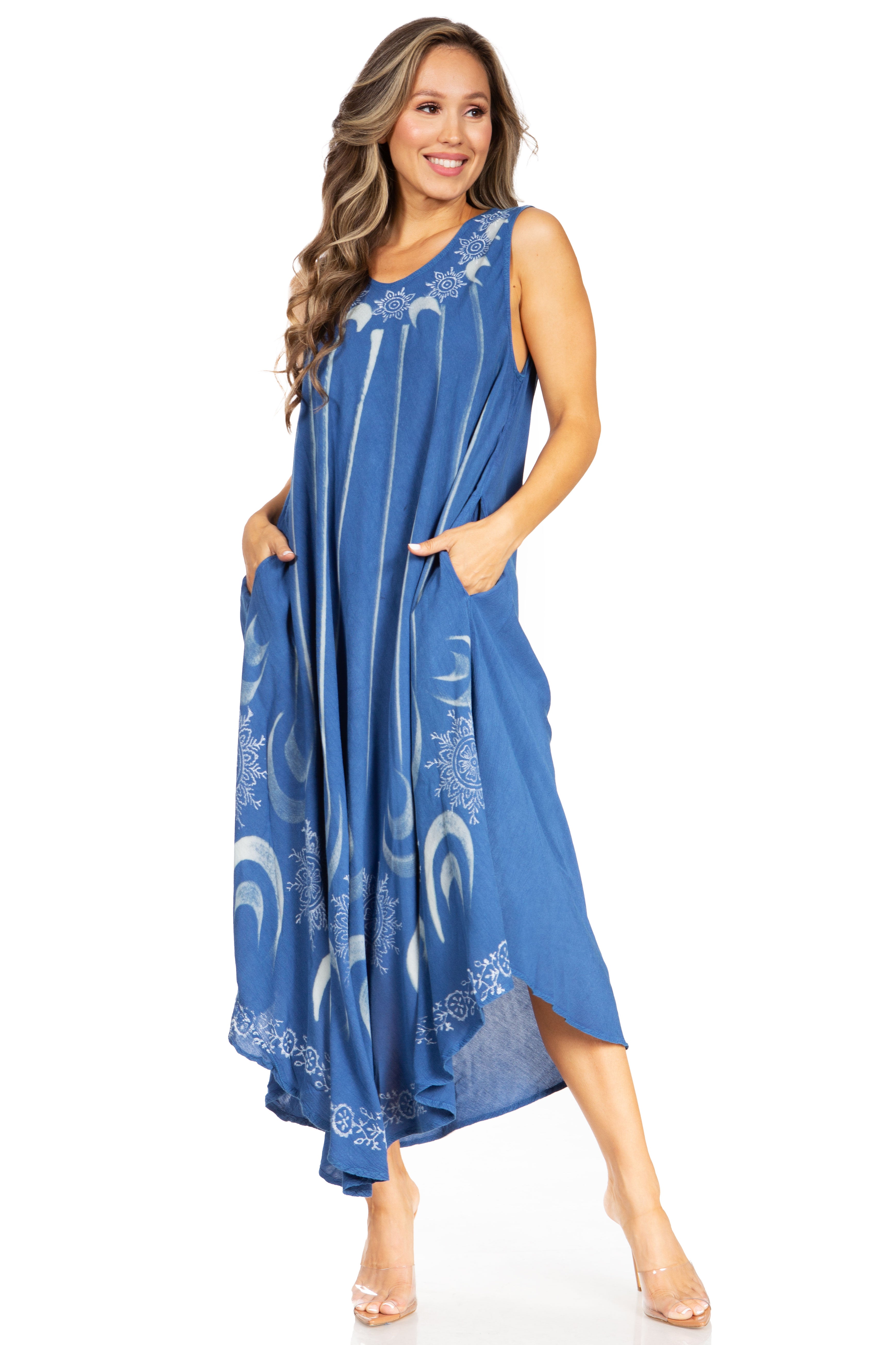 Sakkas - Starlight Fourth Tie Dye Caftan Tank Dres