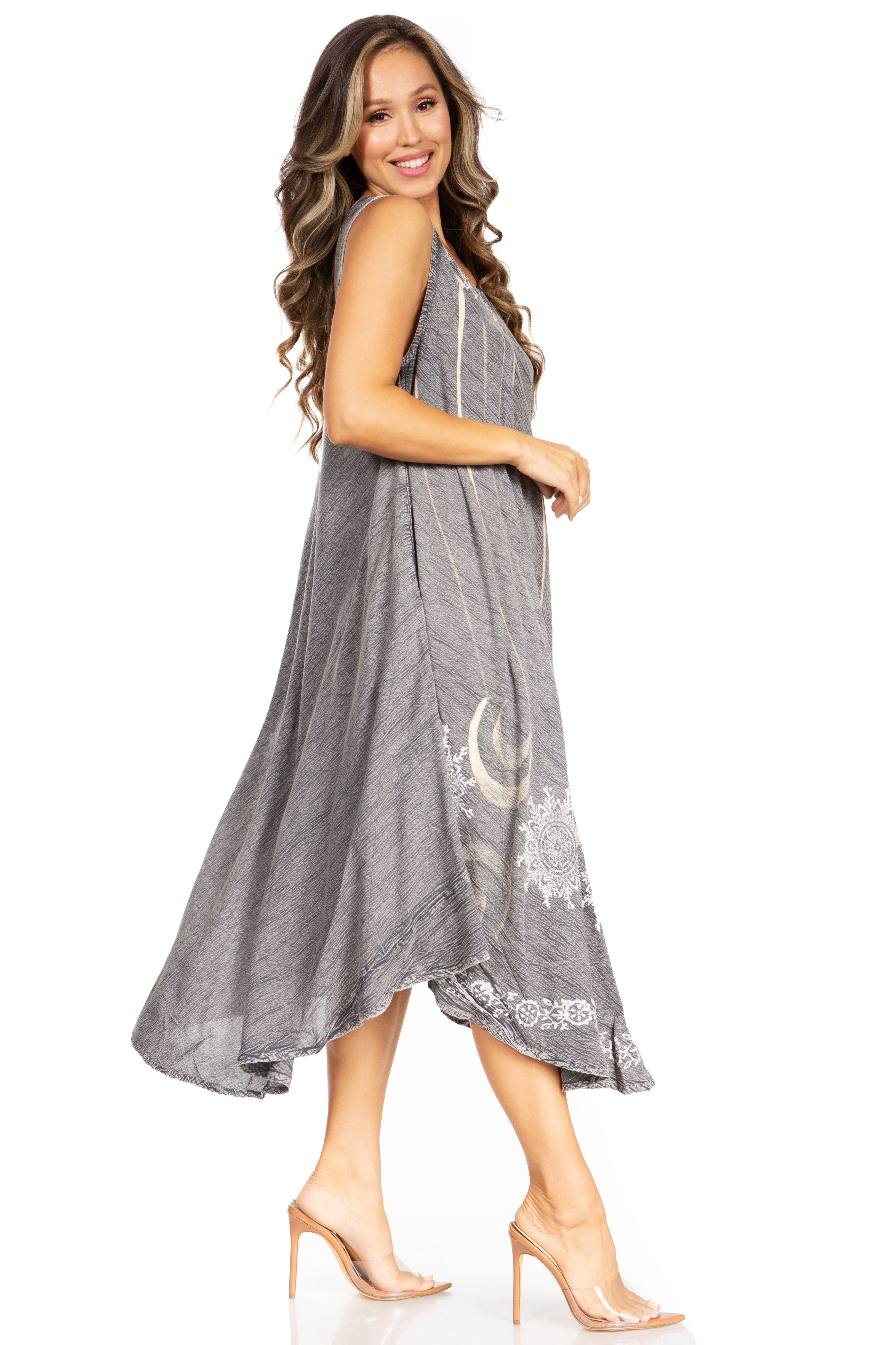 Sakkas - Starlight Fourth Tie Dye Caftan Tank Dres