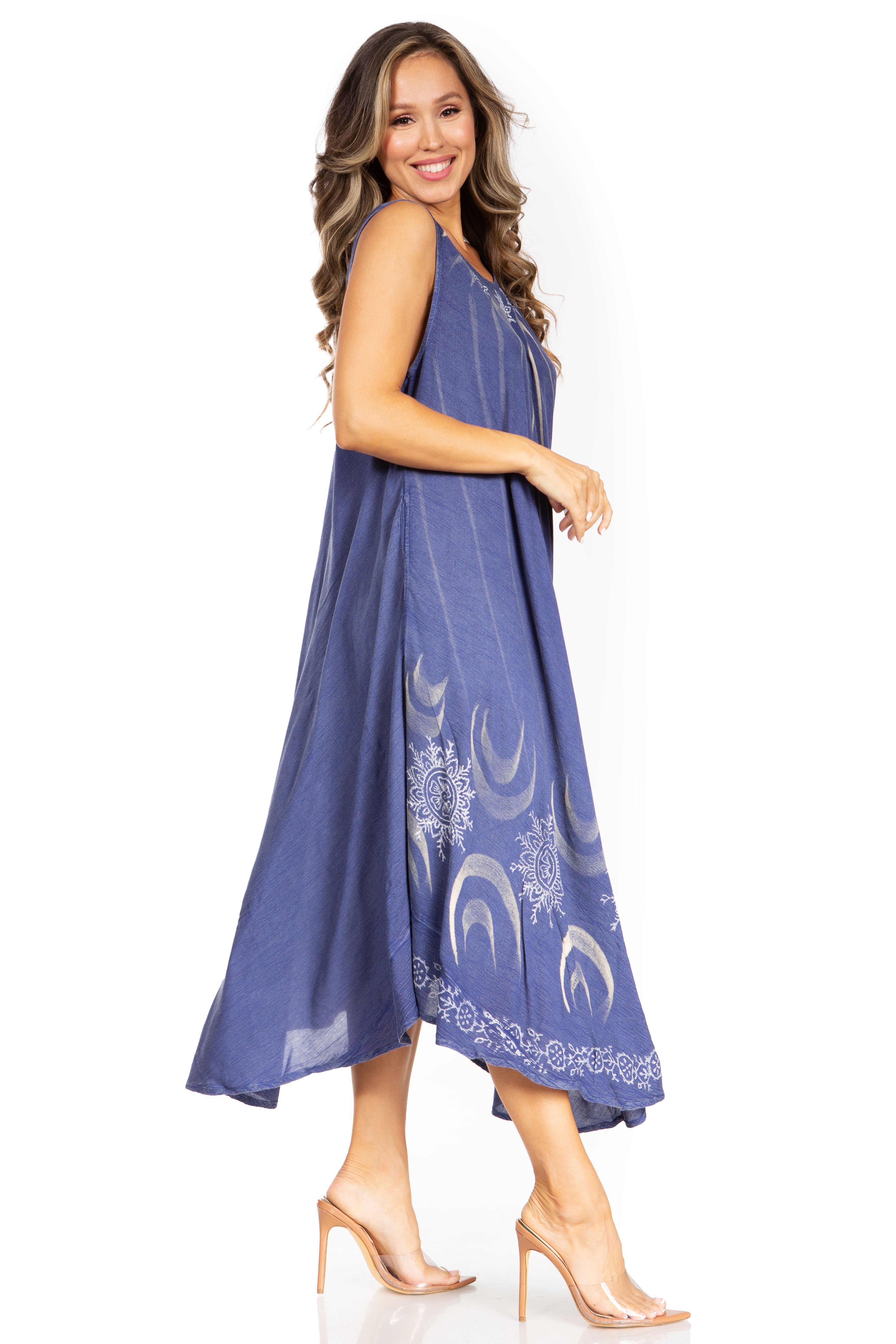 Sakkas - Starlight Fourth Tie Dye Caftan Tank Dres