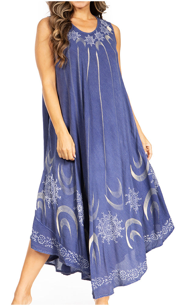 Sakkas - Starlight Fourth Tie Dye Caftan Tank Dres