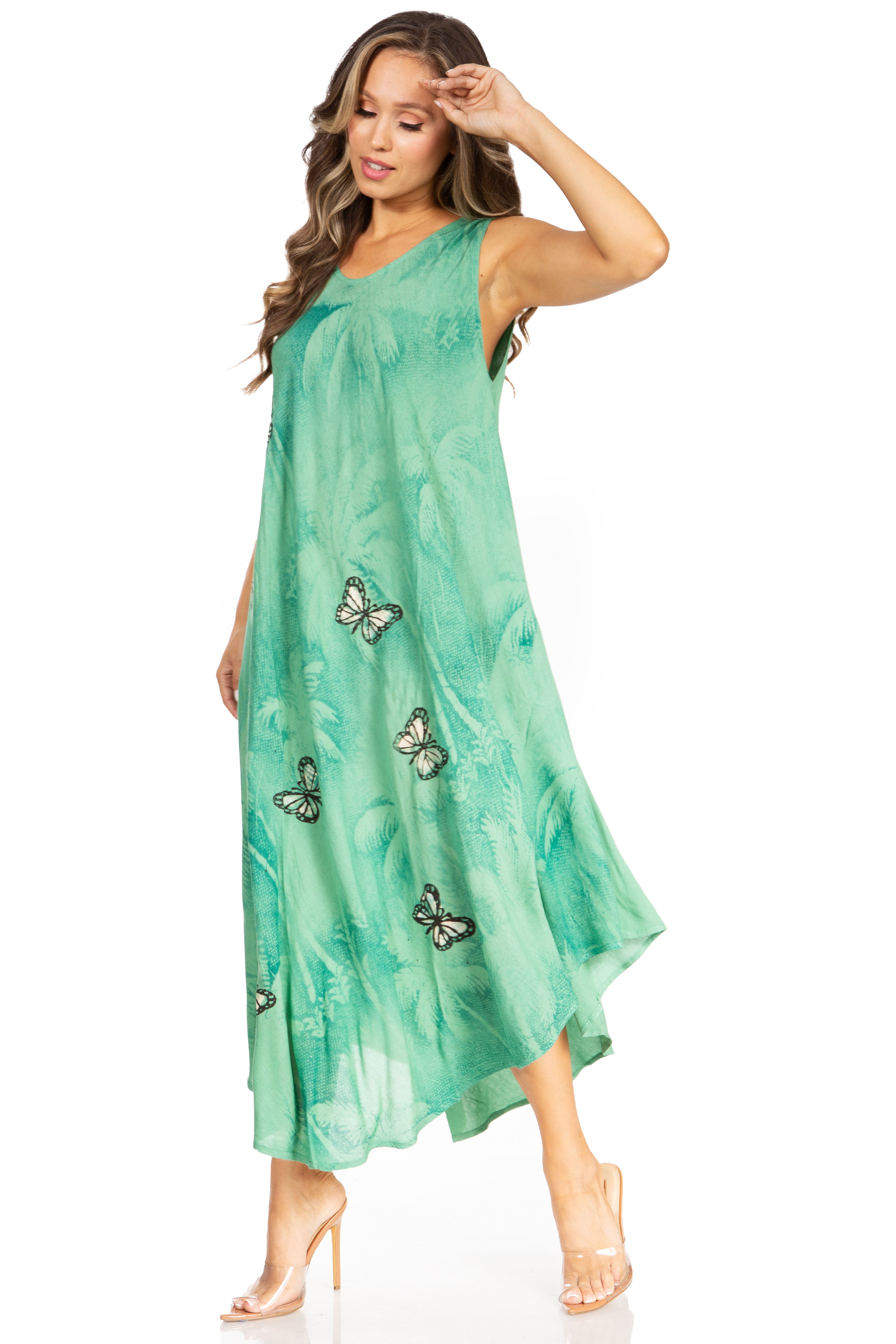 Sakkas - Starlight Fourth Tie Dye Caftan Tank Dres