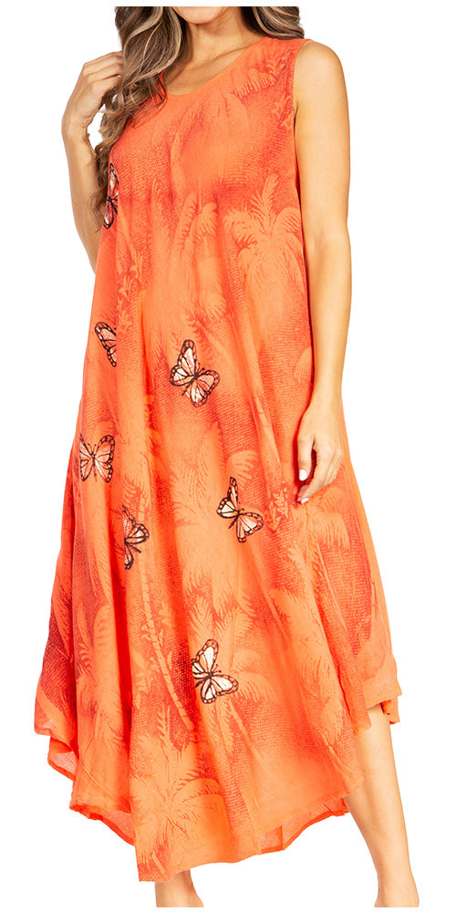 Sakkas - Starlight Fourth Tie Dye Caftan Tank Dres