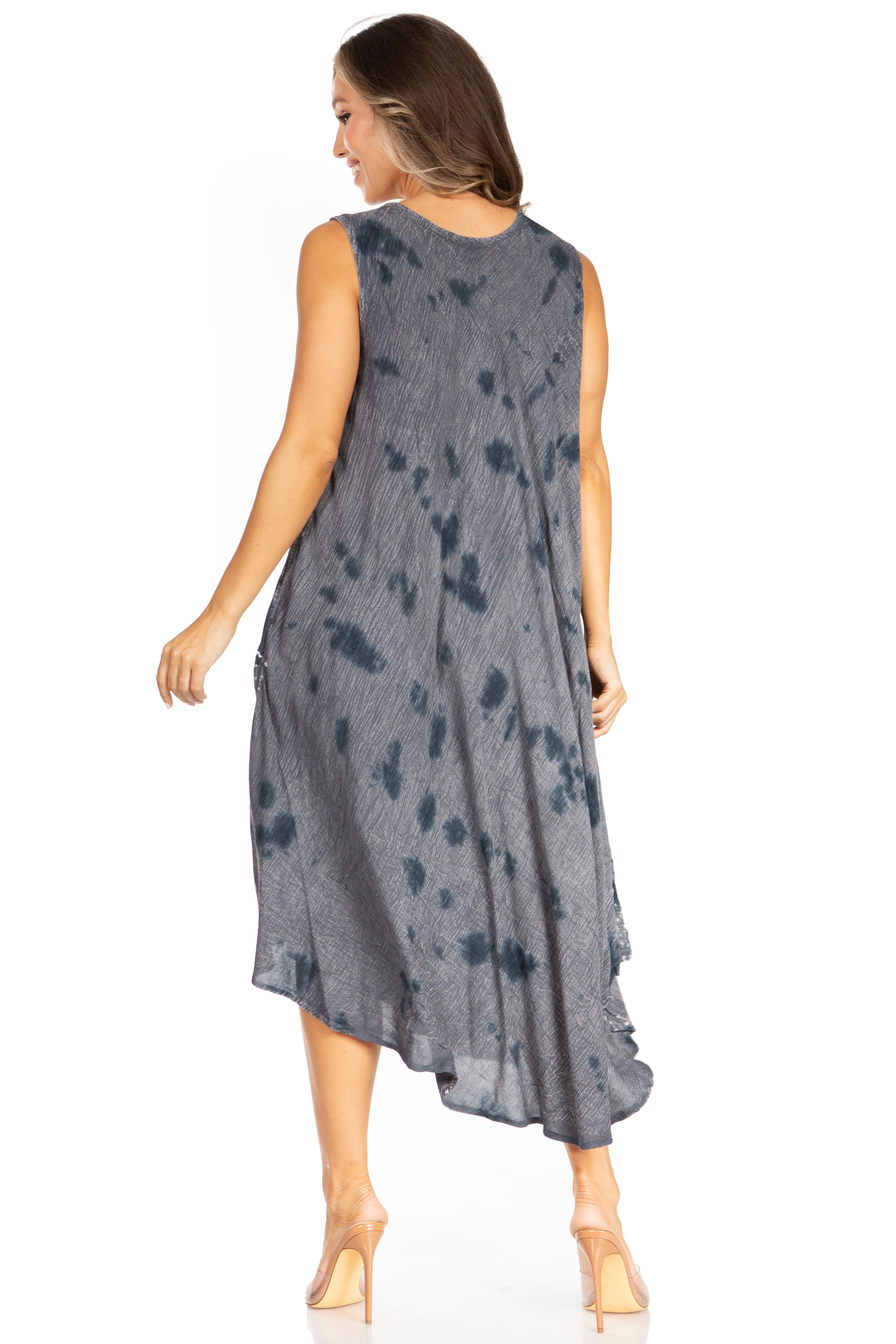 Sakkas - Starlight Fourth Tie Dye Caftan Tank Dres
