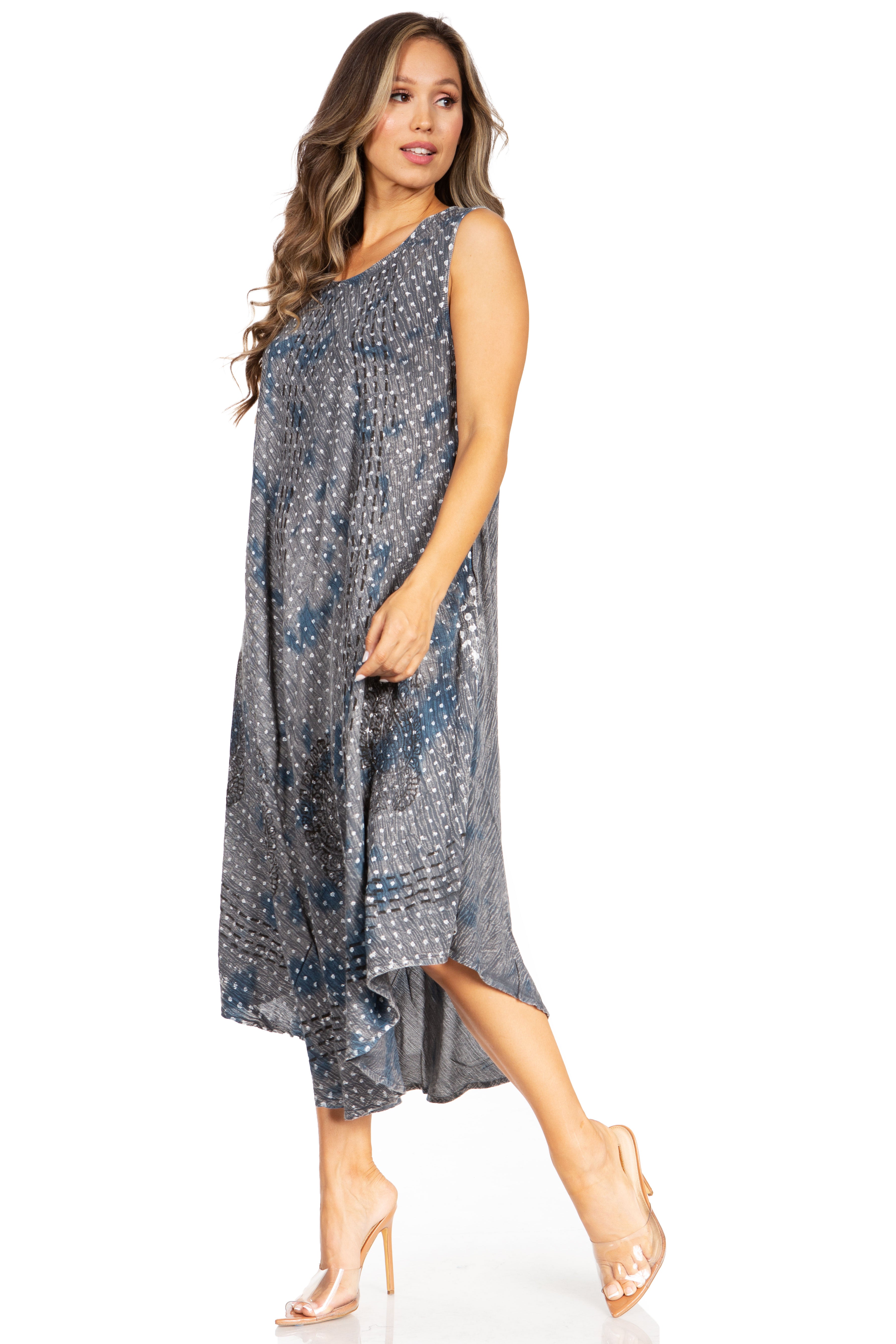 Sakkas - Starlight Fourth Tie Dye Caftan Tank Dres