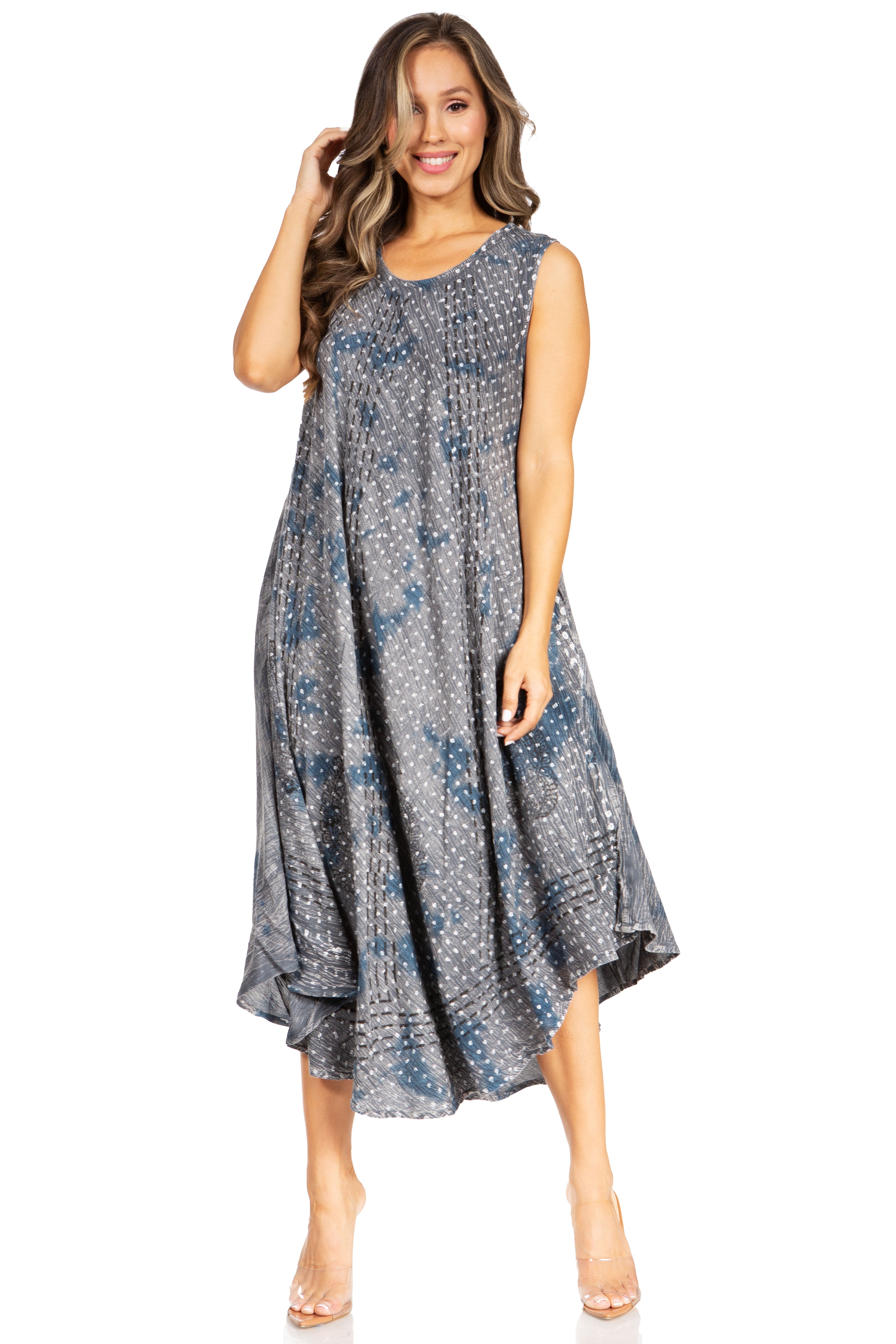 Sakkas - Starlight Fourth Tie Dye Caftan Tank Dres