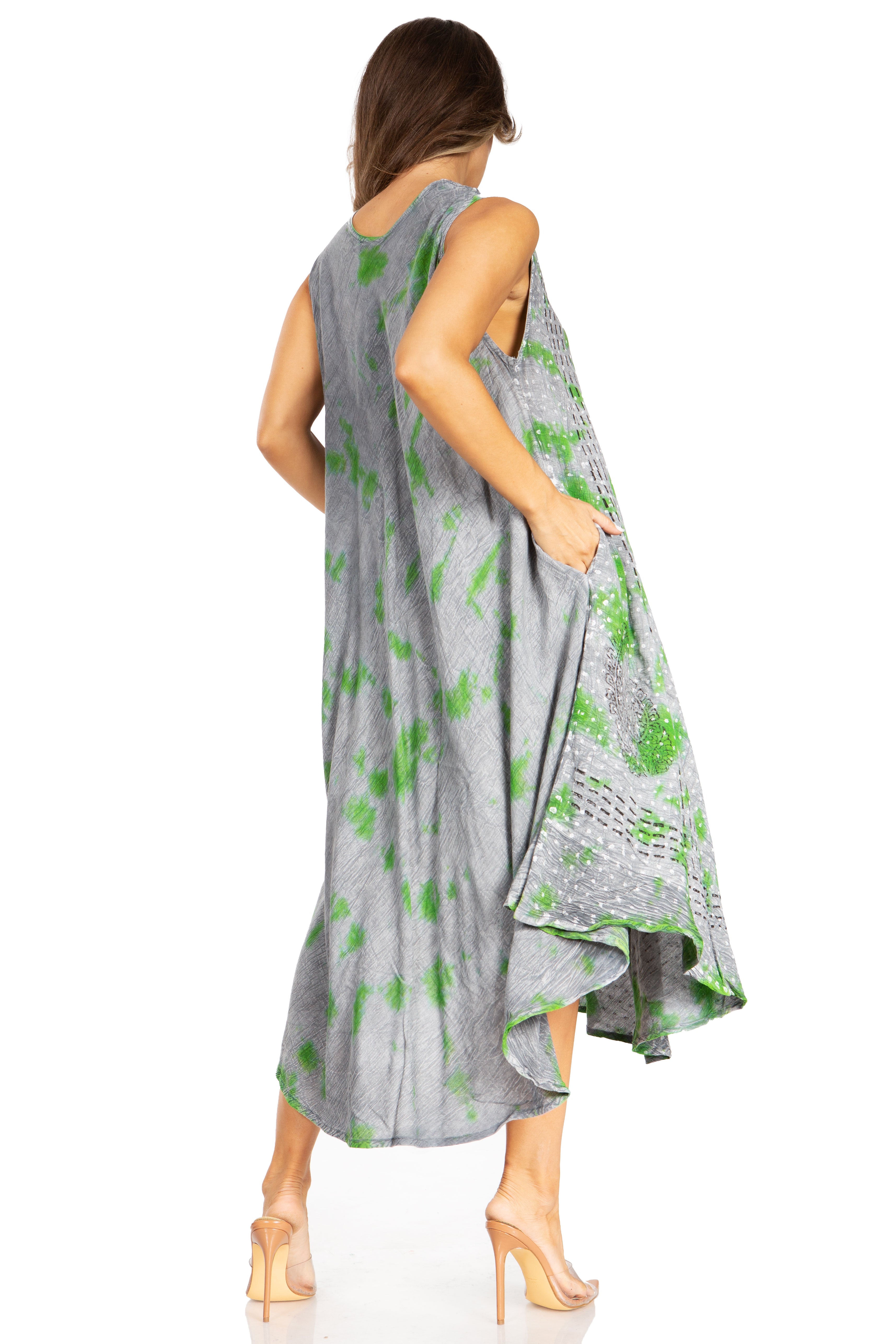 Sakkas - Starlight Fourth Tie Dye Caftan Tank Dres