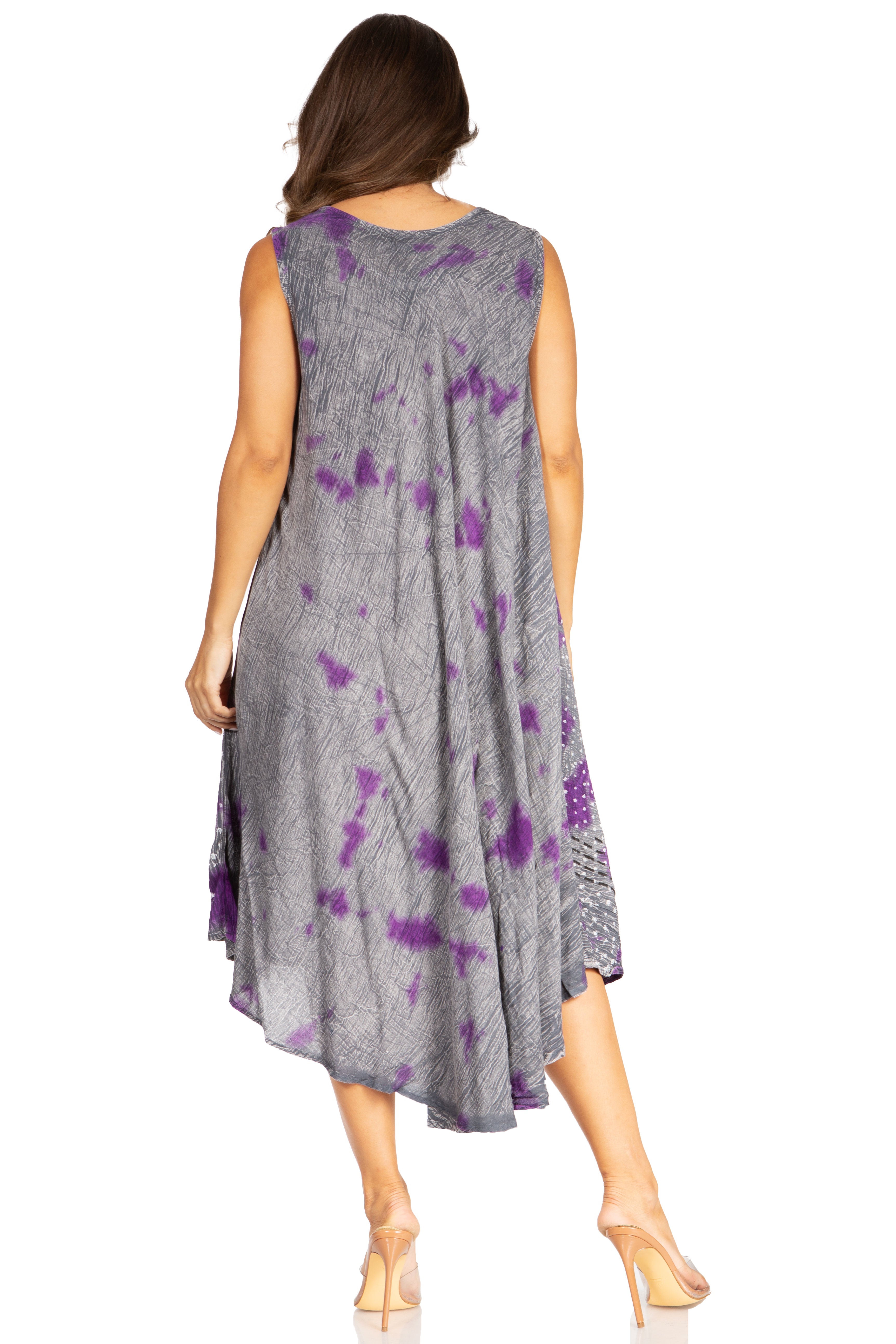 Sakkas - Starlight Fourth Tie Dye Caftan Tank Dres