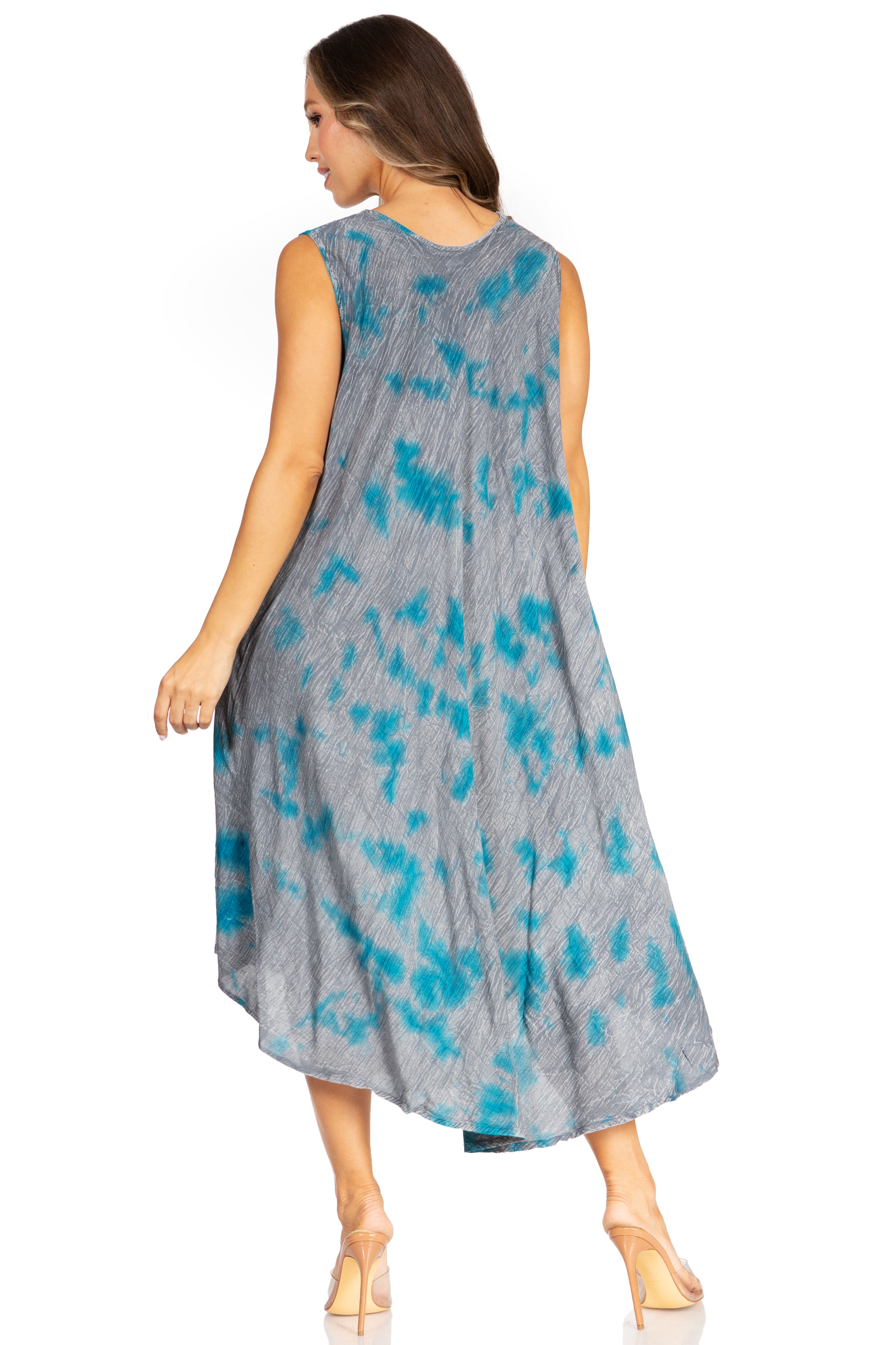 Sakkas - Starlight Fourth Tie Dye Caftan Tank Dres