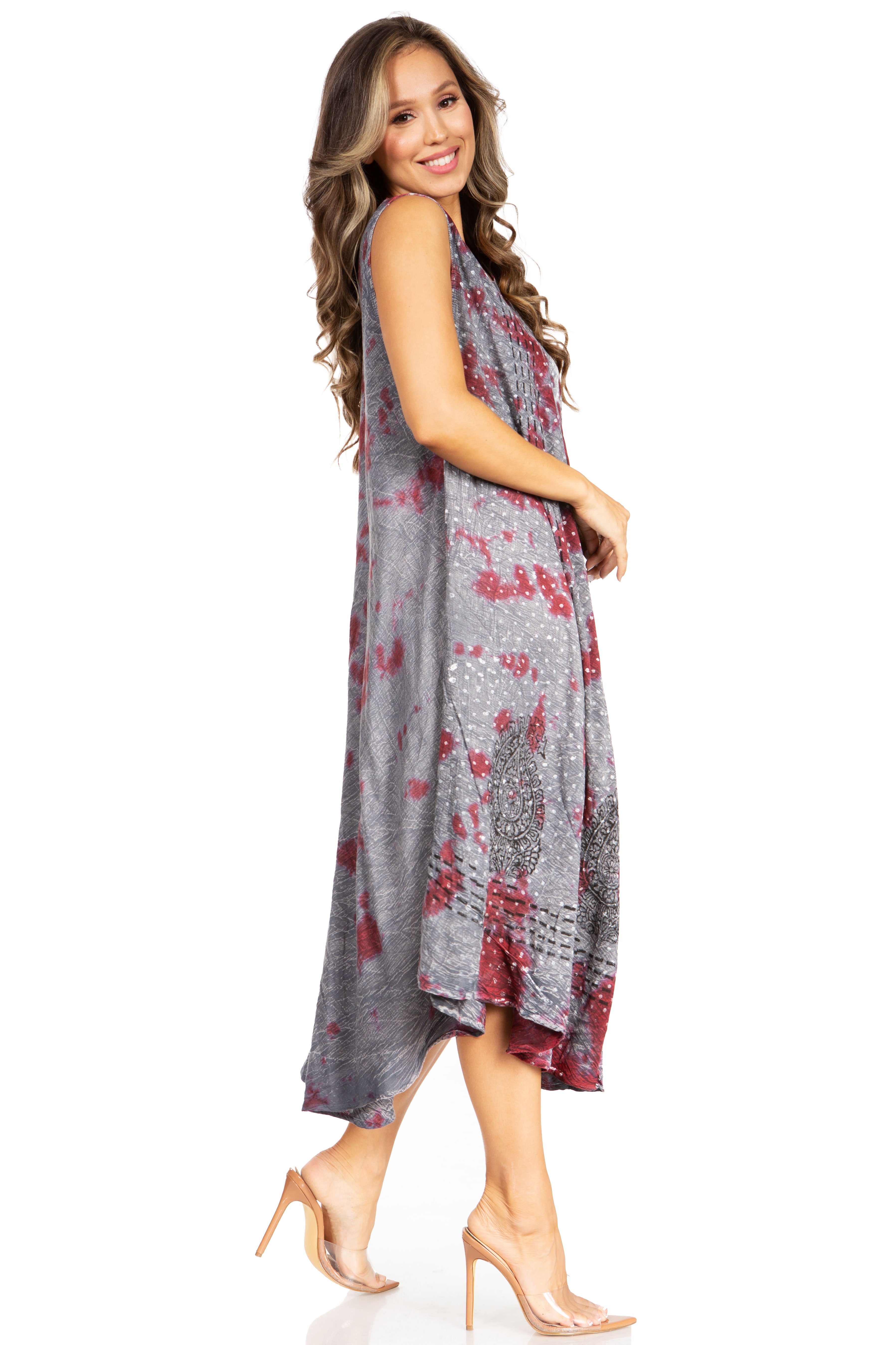Sakkas - Starlight Fourth Tie Dye Caftan Tank Dres