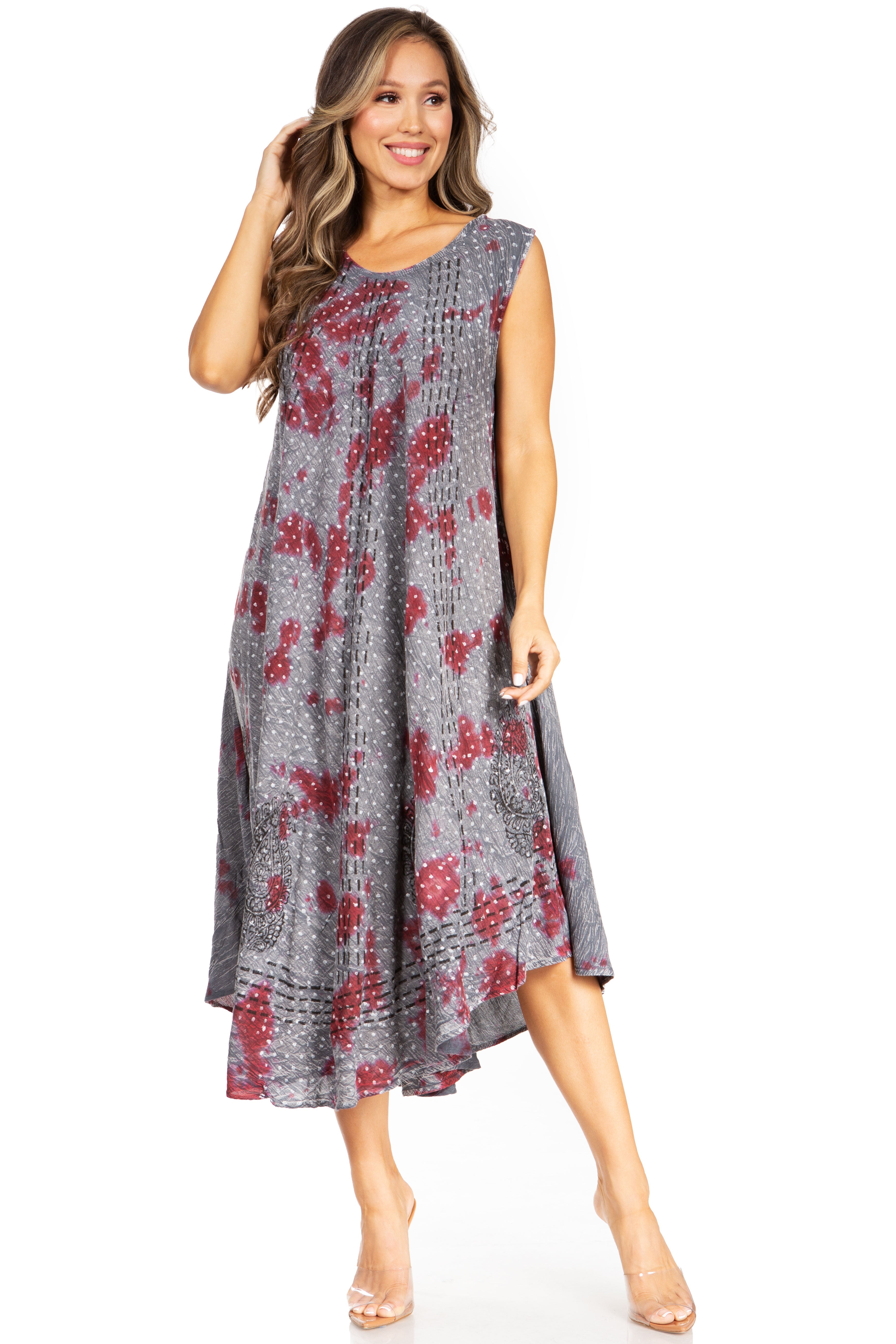 Sakkas - Starlight Fourth Tie Dye Caftan Tank Dres