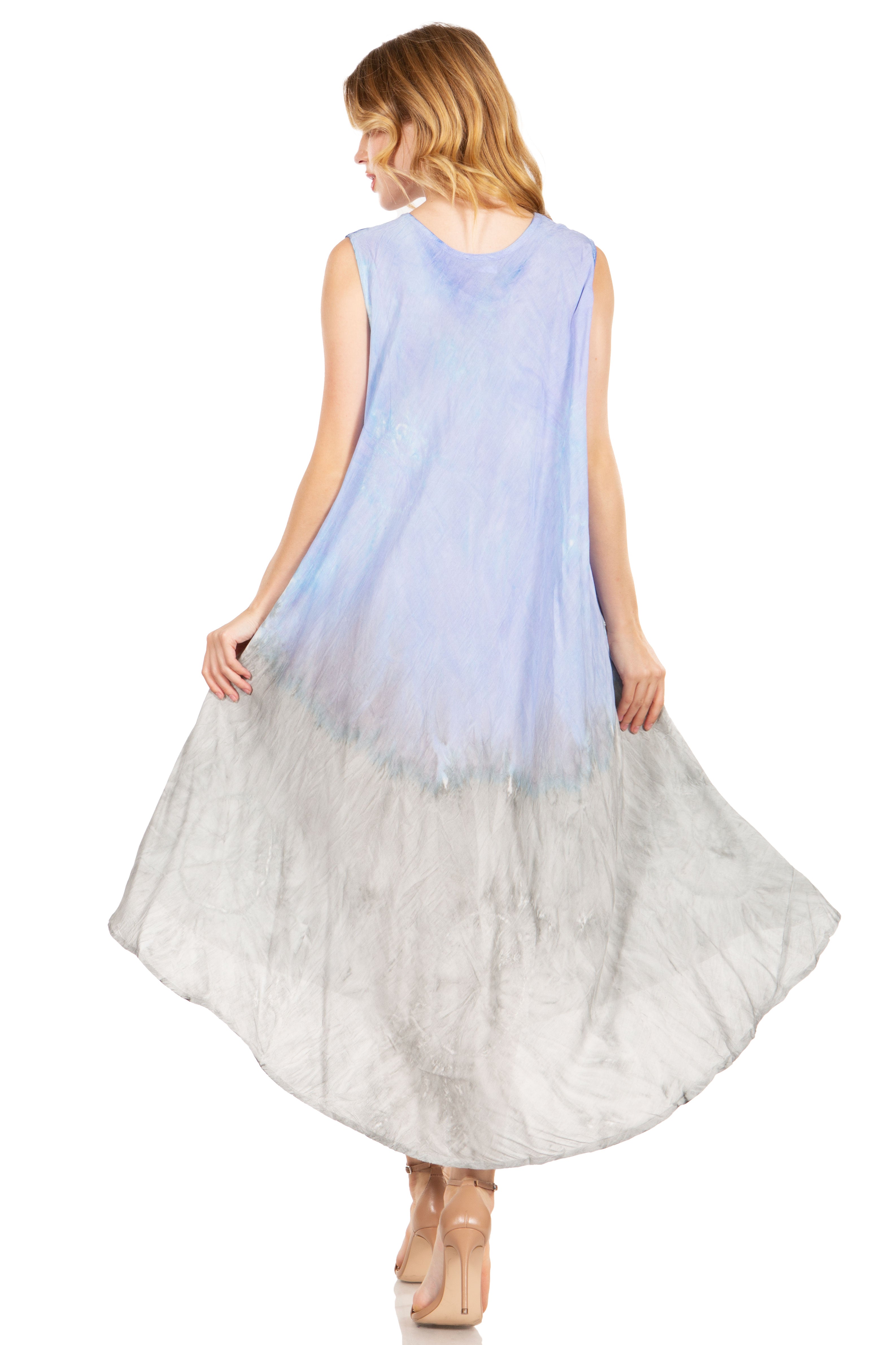 Sakkas - Starlight Fourth Tie Dye Caftan Tank Dres