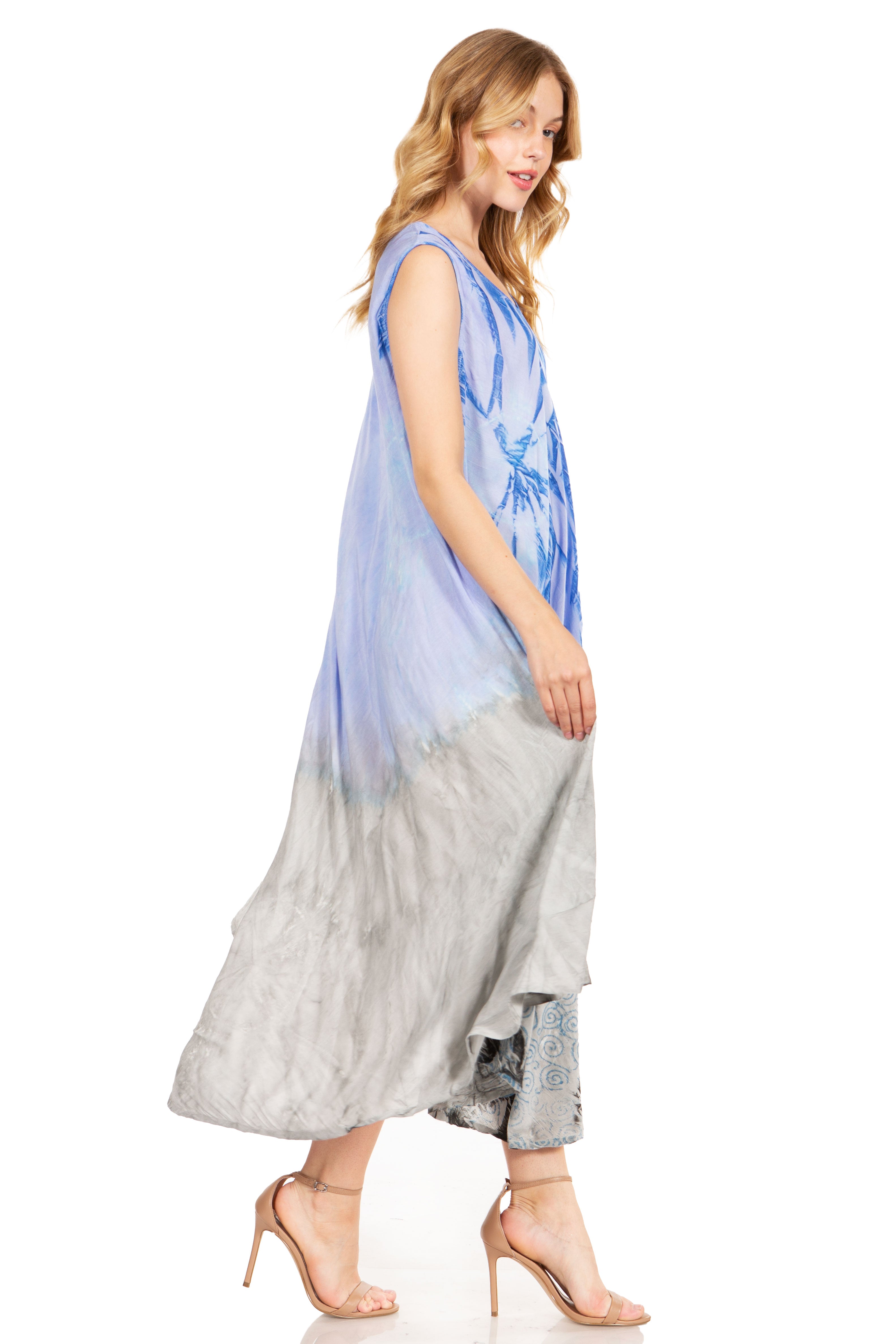 Sakkas - Starlight Fourth Tie Dye Caftan Tank Dres