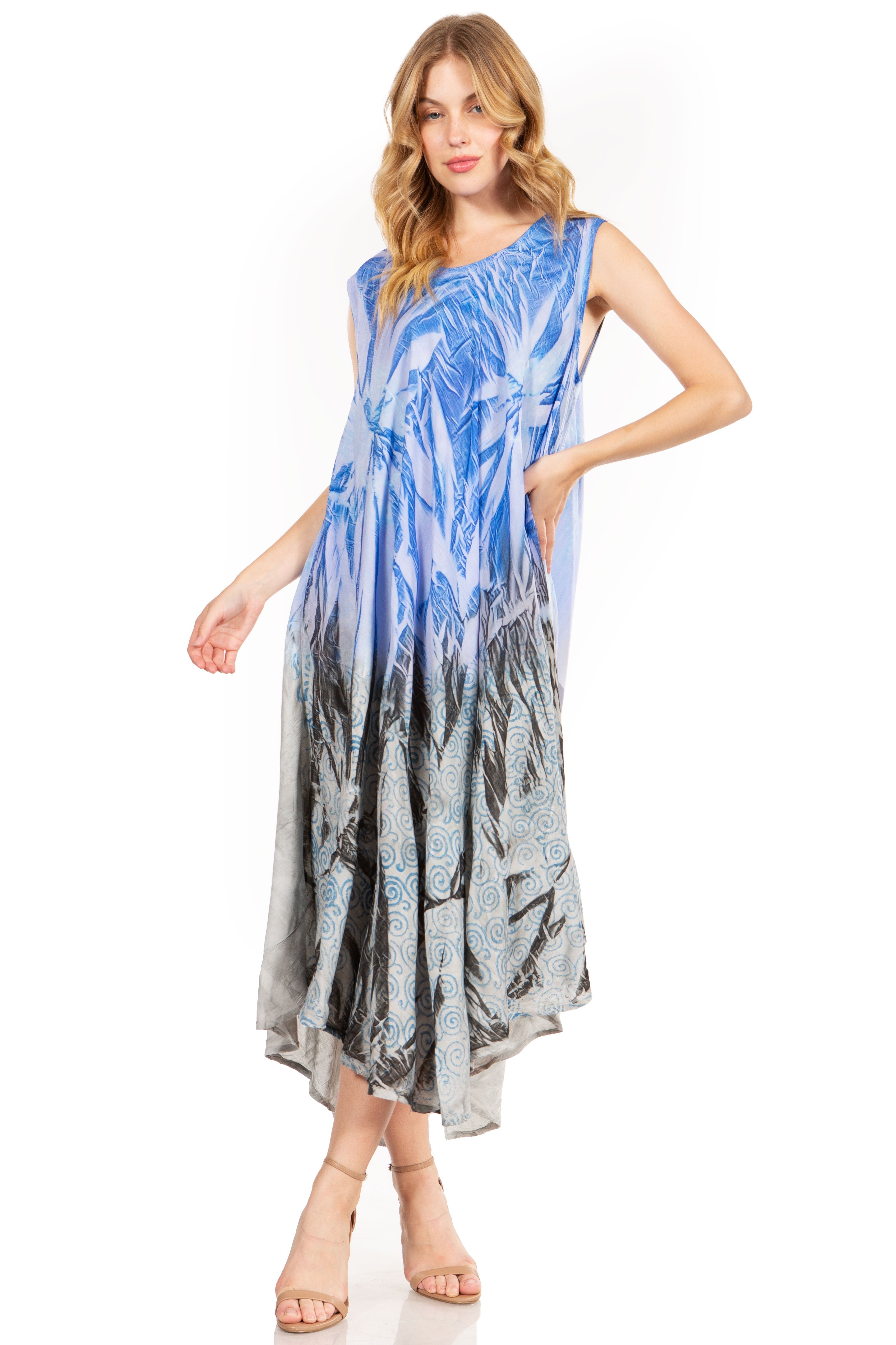 Sakkas - Starlight Fourth Tie Dye Caftan Tank Dres