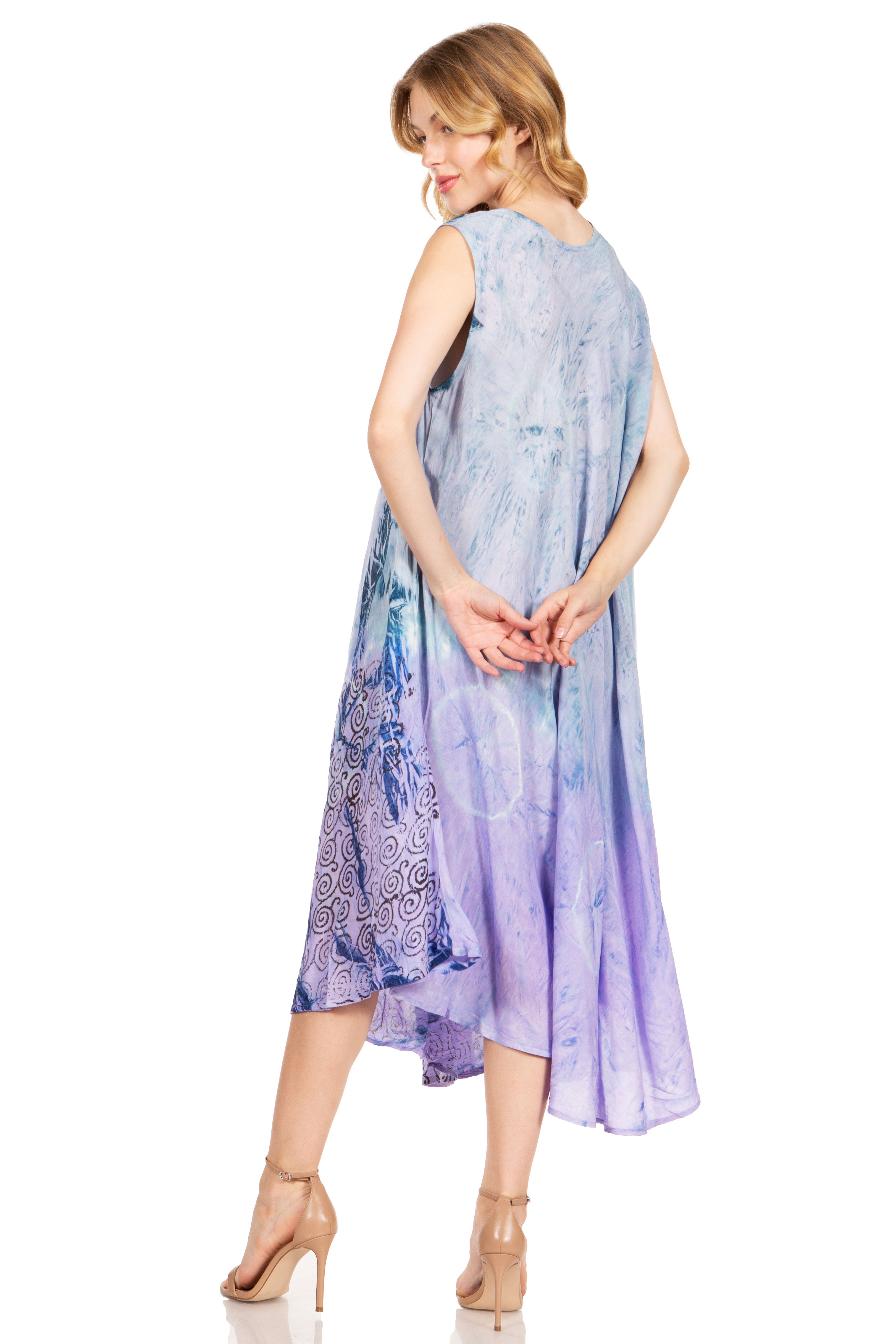 Sakkas - Starlight Fourth Tie Dye Caftan Tank Dres