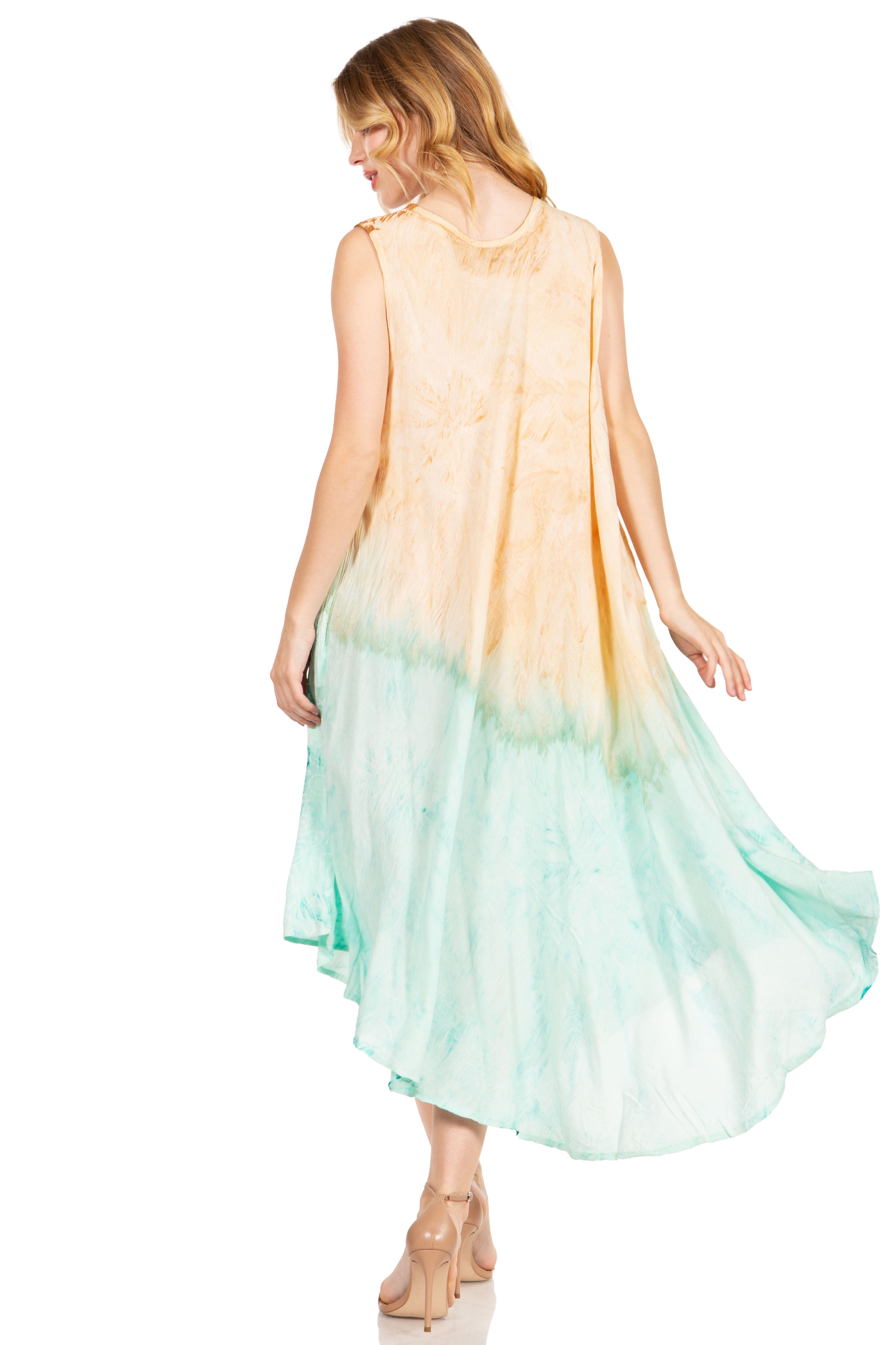 Sakkas - Starlight Fourth Tie Dye Caftan Tank Dres