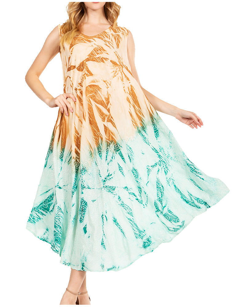 Sakkas - Starlight Fourth Tie Dye Caftan Tank Dres