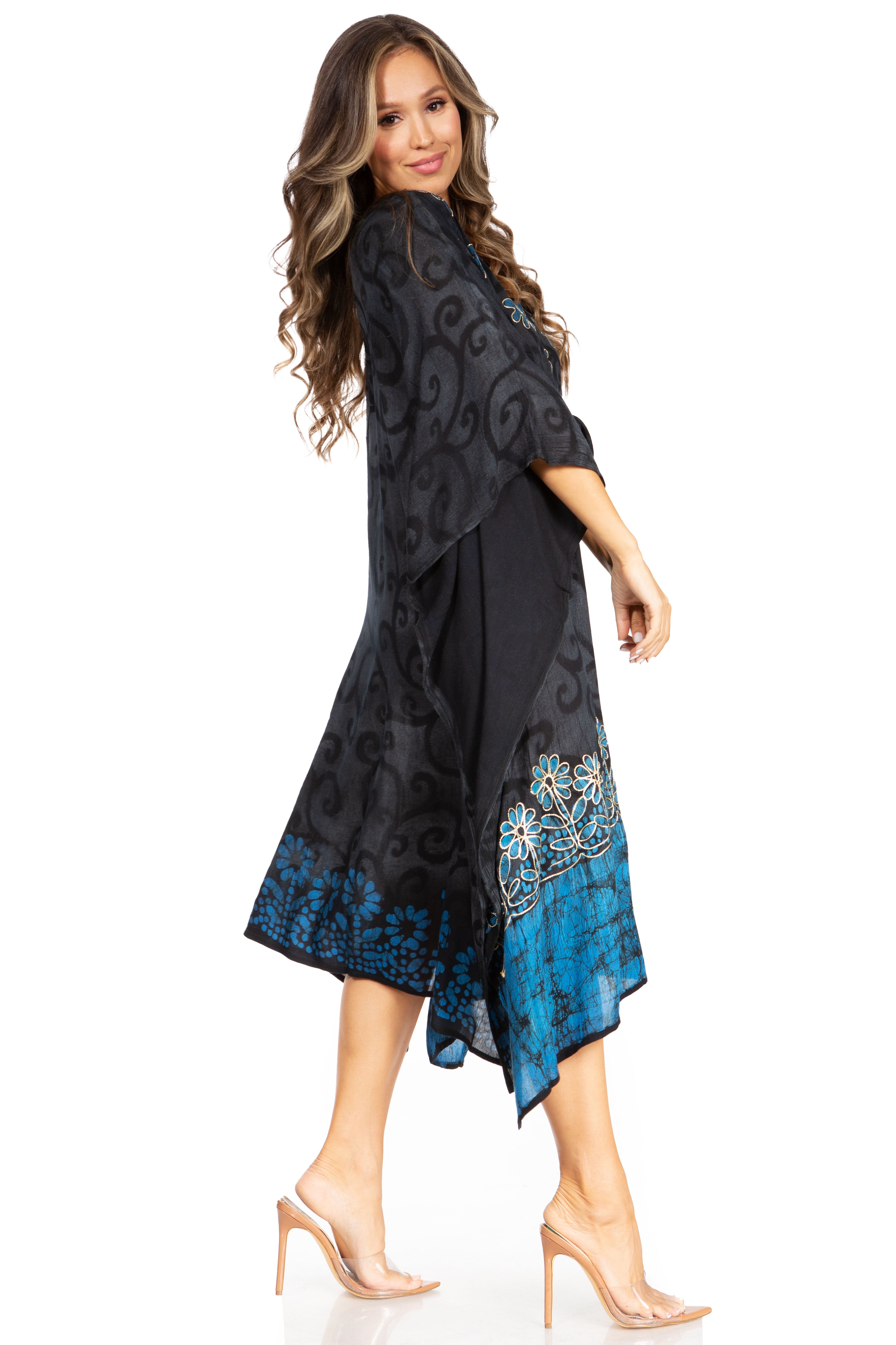 Sakkas Clementine Tie Dye Caftan