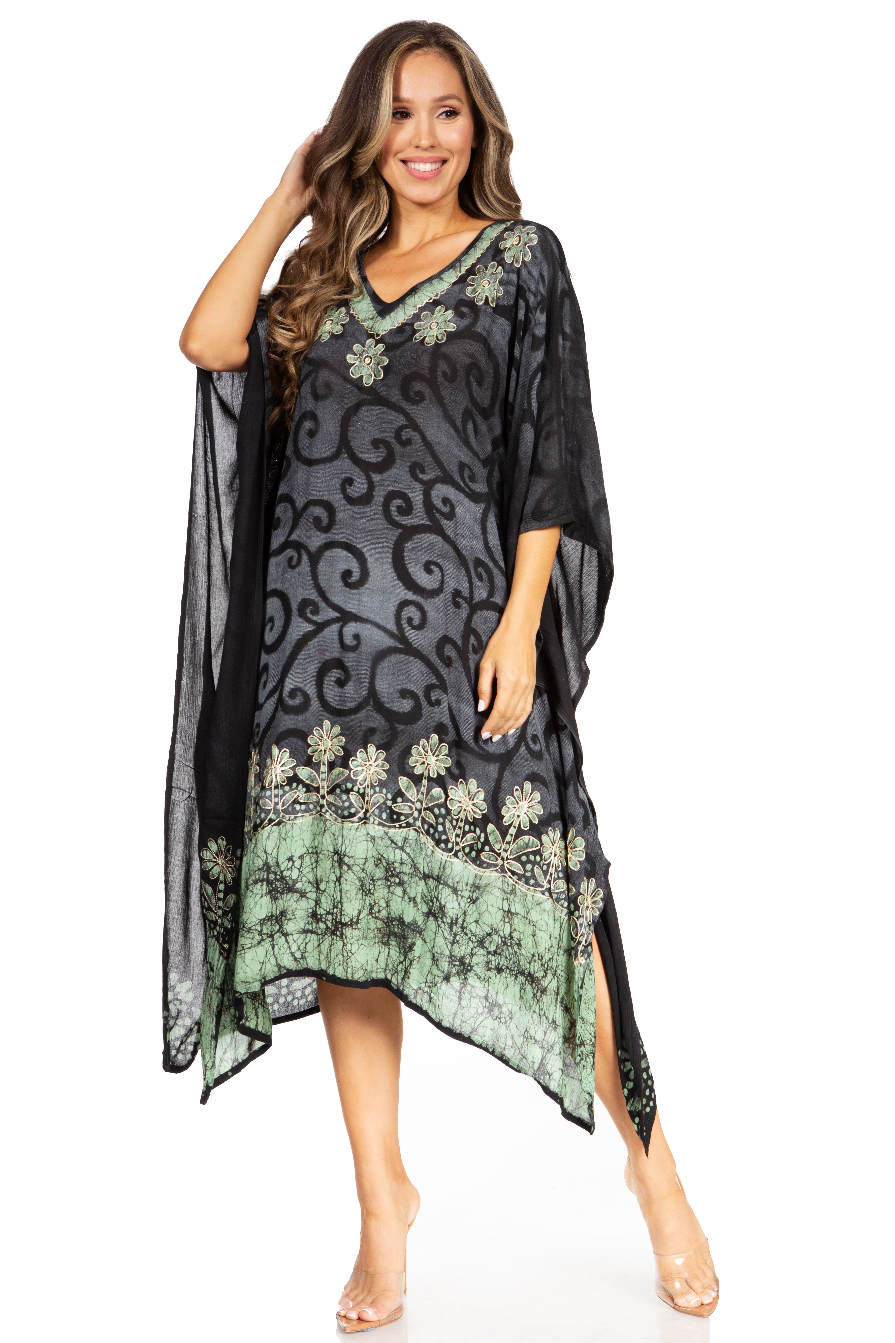 Sakkas Clementine Tie Dye Caftan