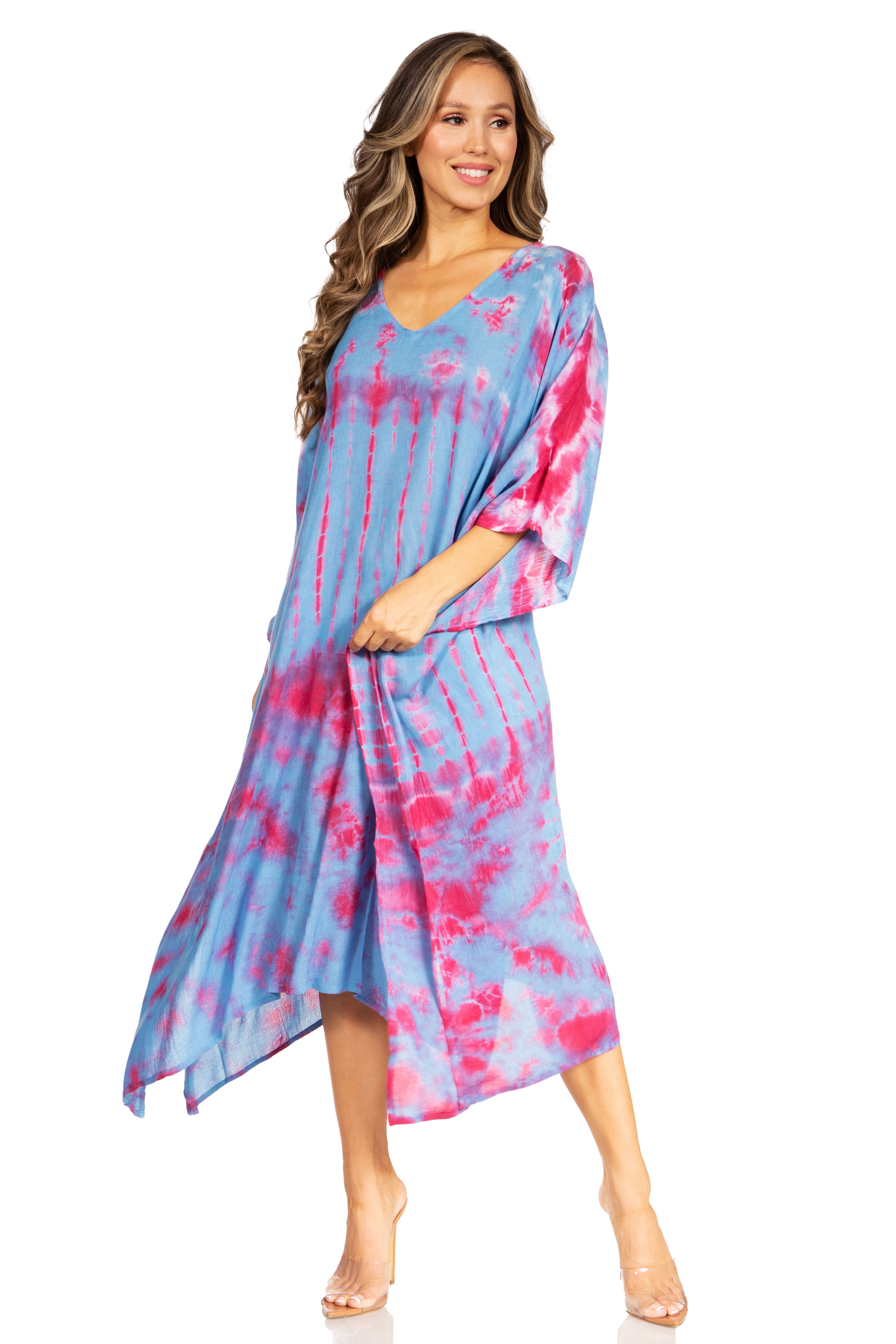 Sakkas Clementine Tie Dye Caftan