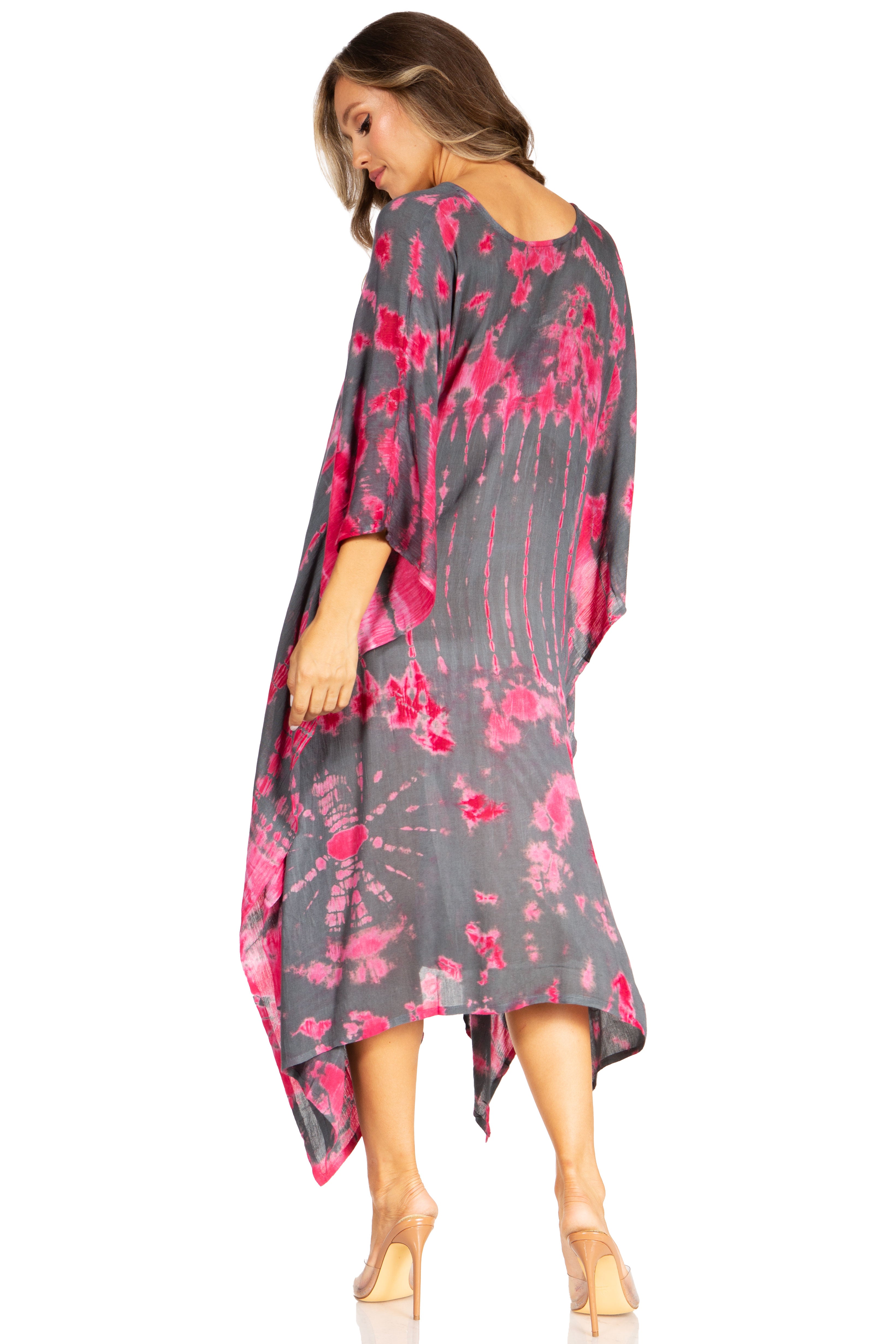 Sakkas Clementine Tie Dye Caftan