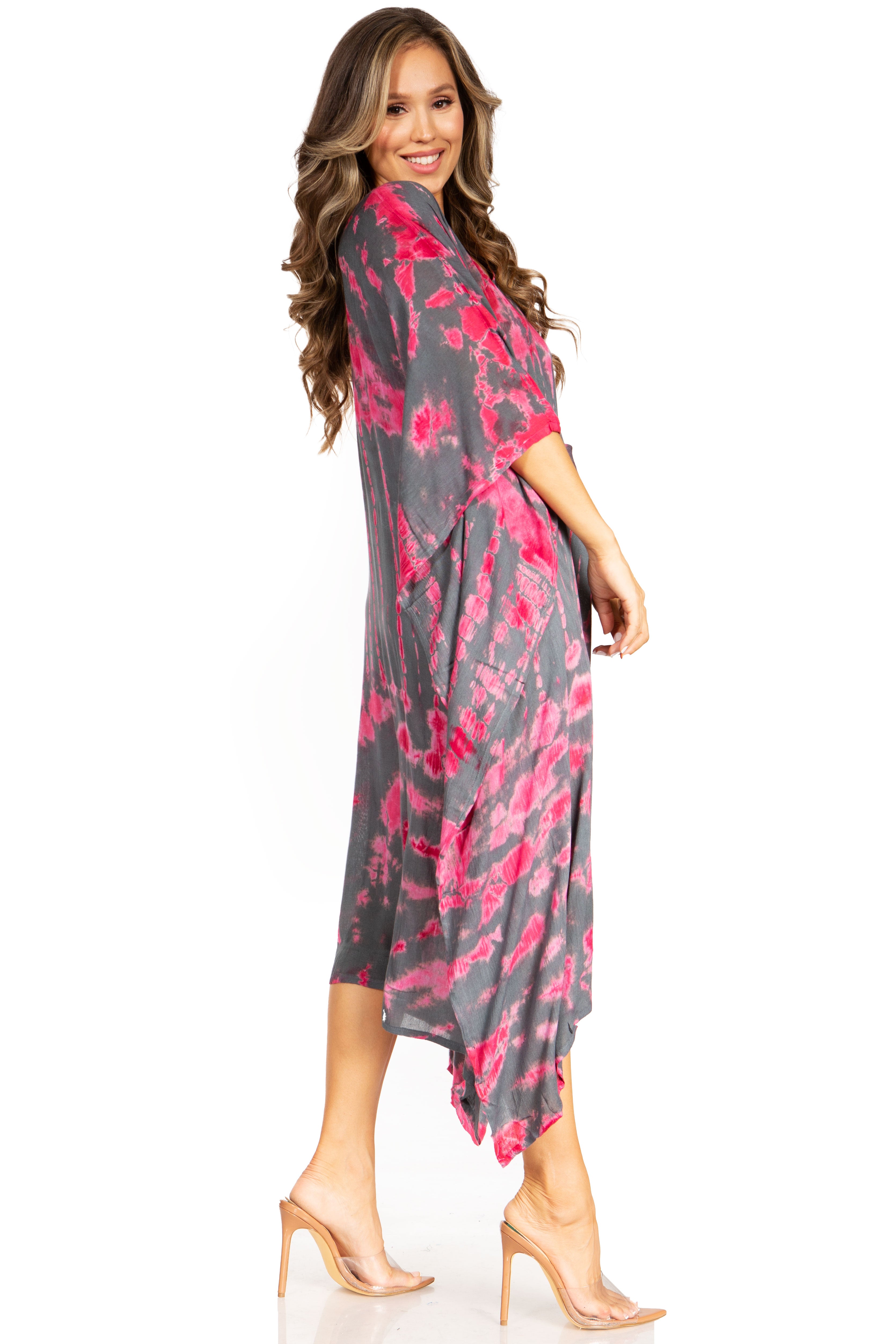 Sakkas Clementine Tie Dye Caftan