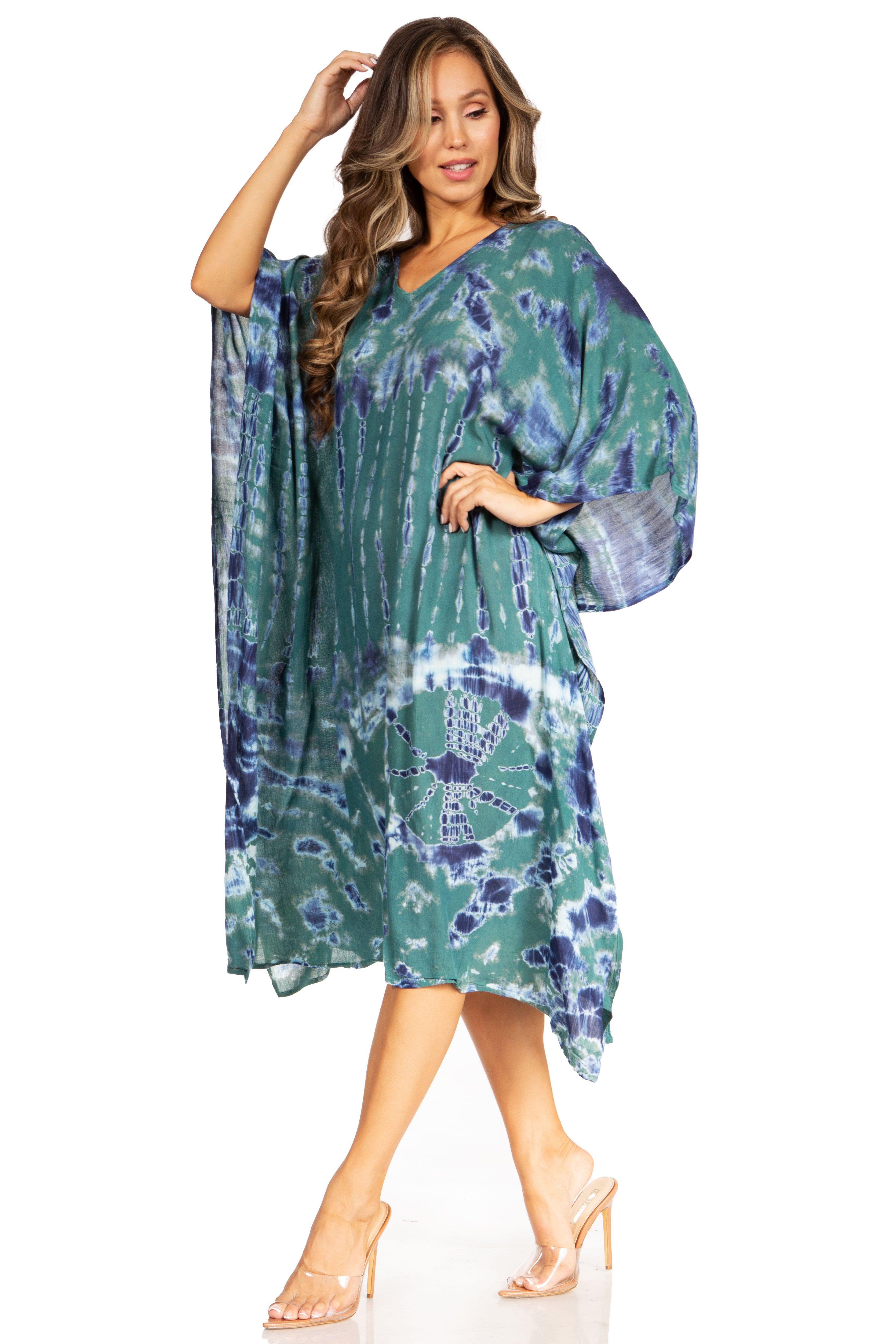 Sakkas Clementine Tie Dye Caftan