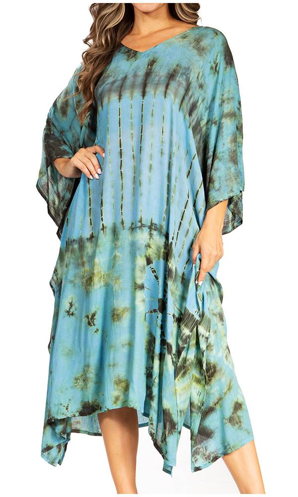 Sakkas Clementine Tie Dye Caftan