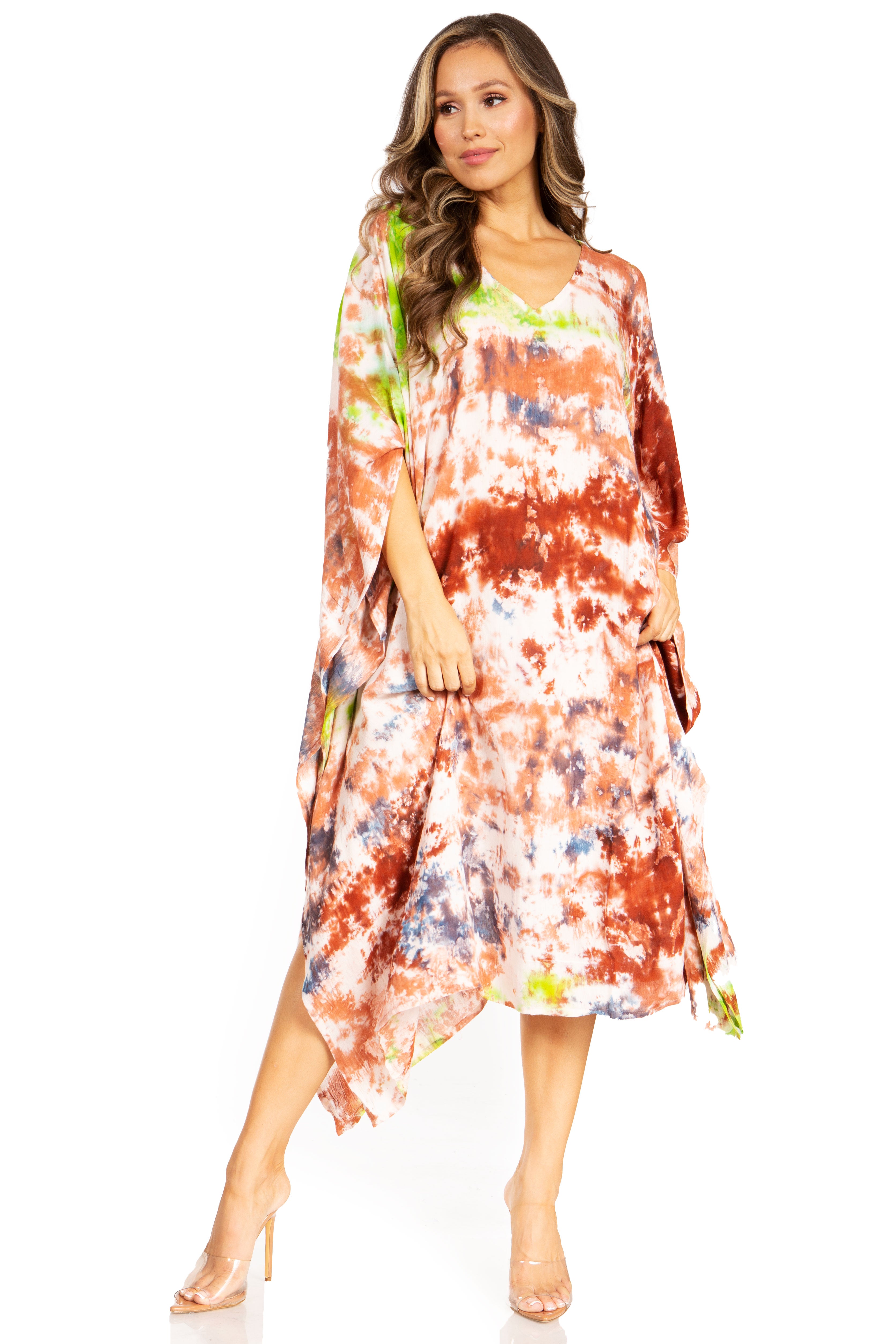 Sakkas - Clementine Second Women's Tie Dye Caftan Dress