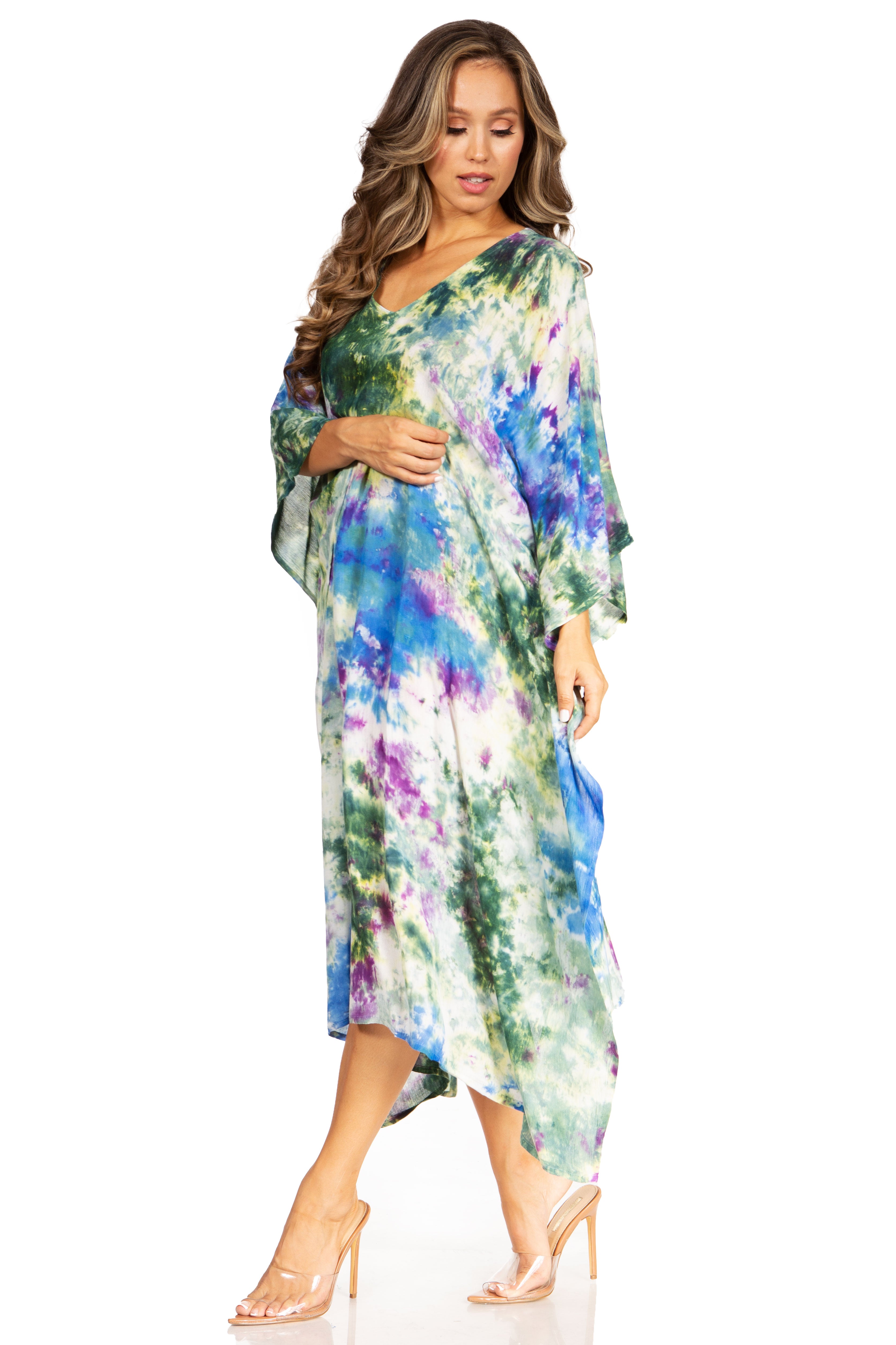 Sakkas - Clementine Second Women's Tie Dye Caftan Dress