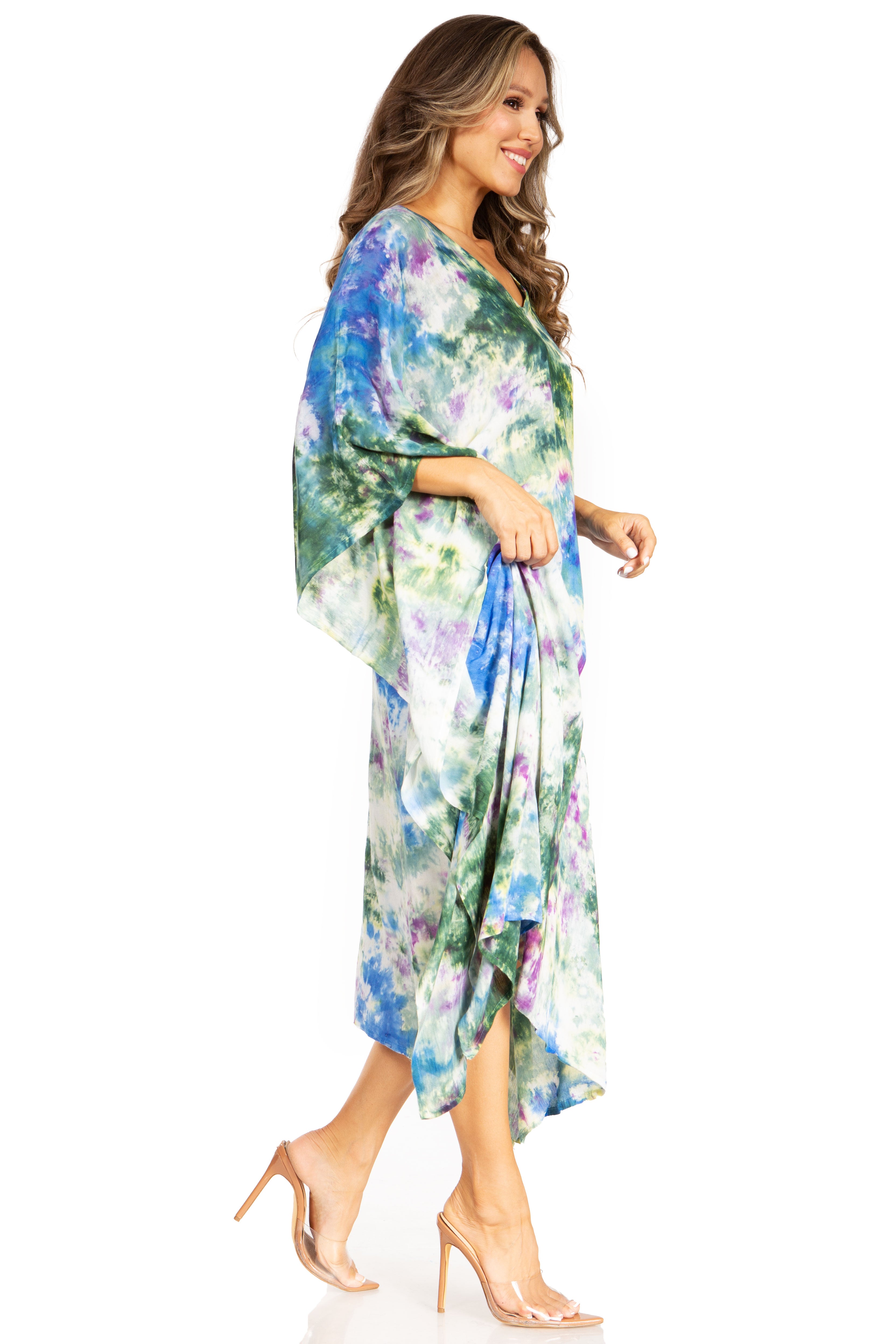 Sakkas - Clementine Second Women's Tie Dye Caftan Dress