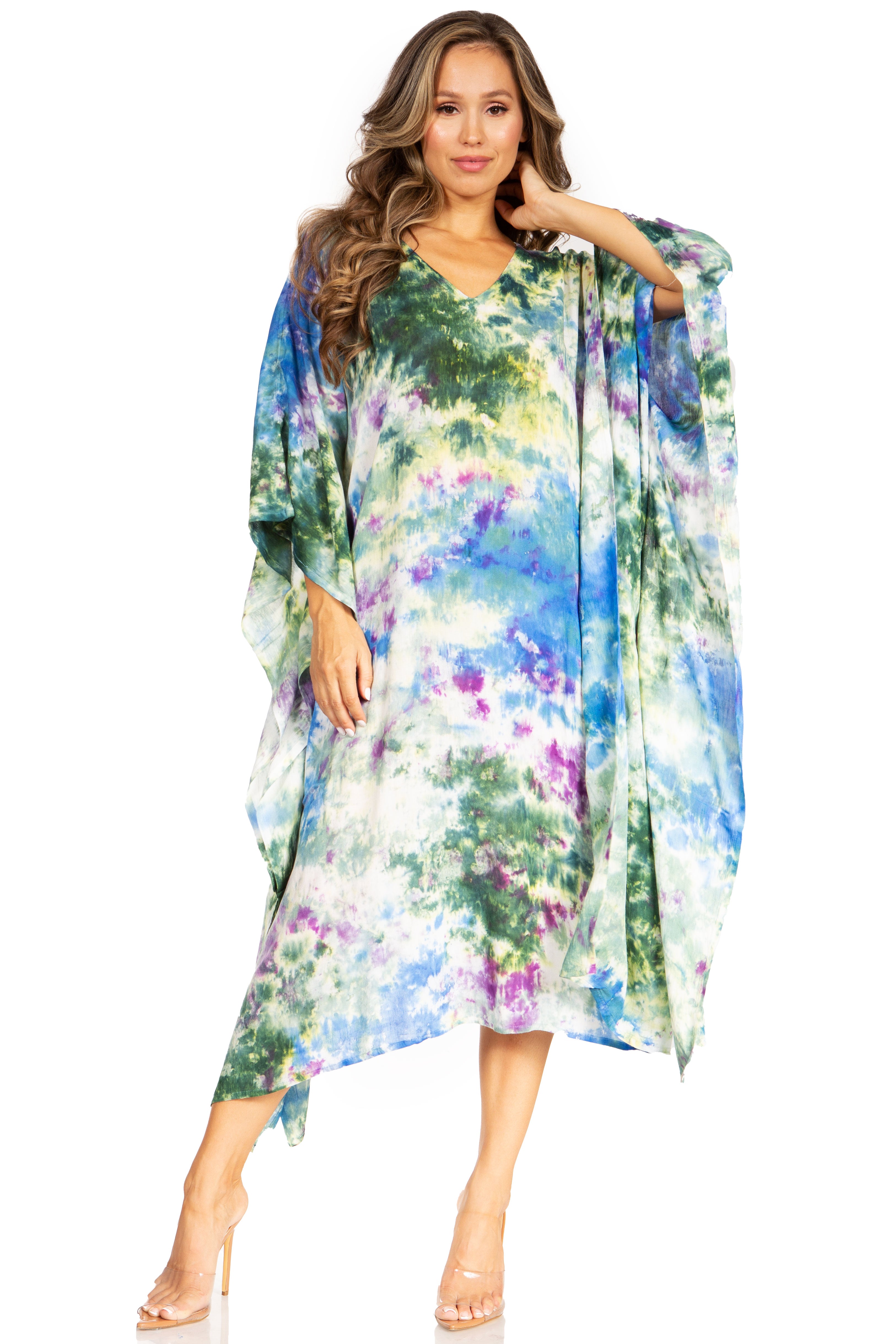 Sakkas - Clementine Second Women's Tie Dye Caftan Dress