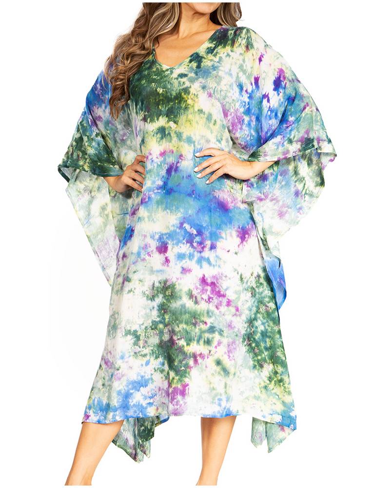 Sakkas - Clementine Second Women's Tie Dye Caftan Dress