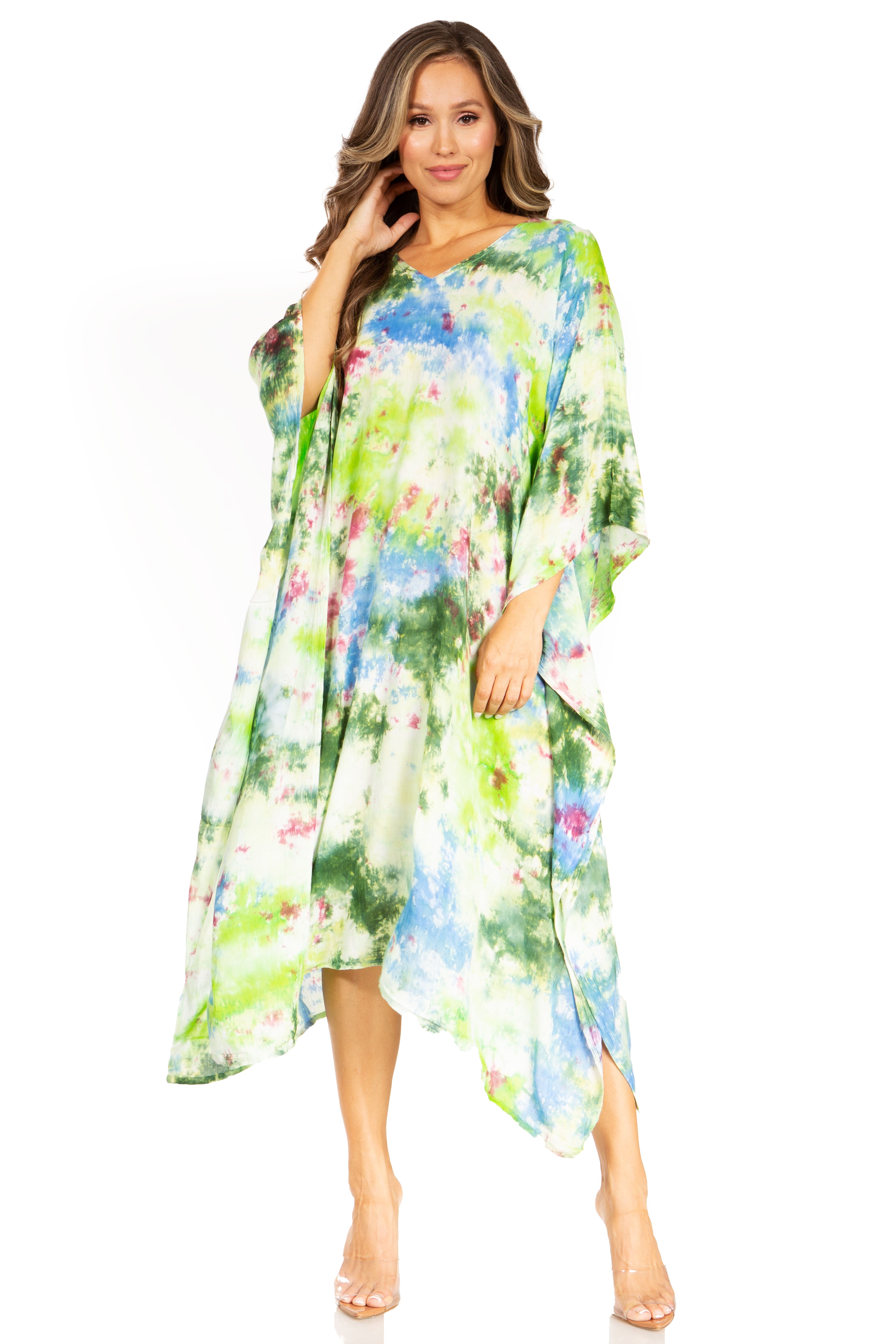 Sakkas - Clementine Second Women's Tie Dye Caftan Dress