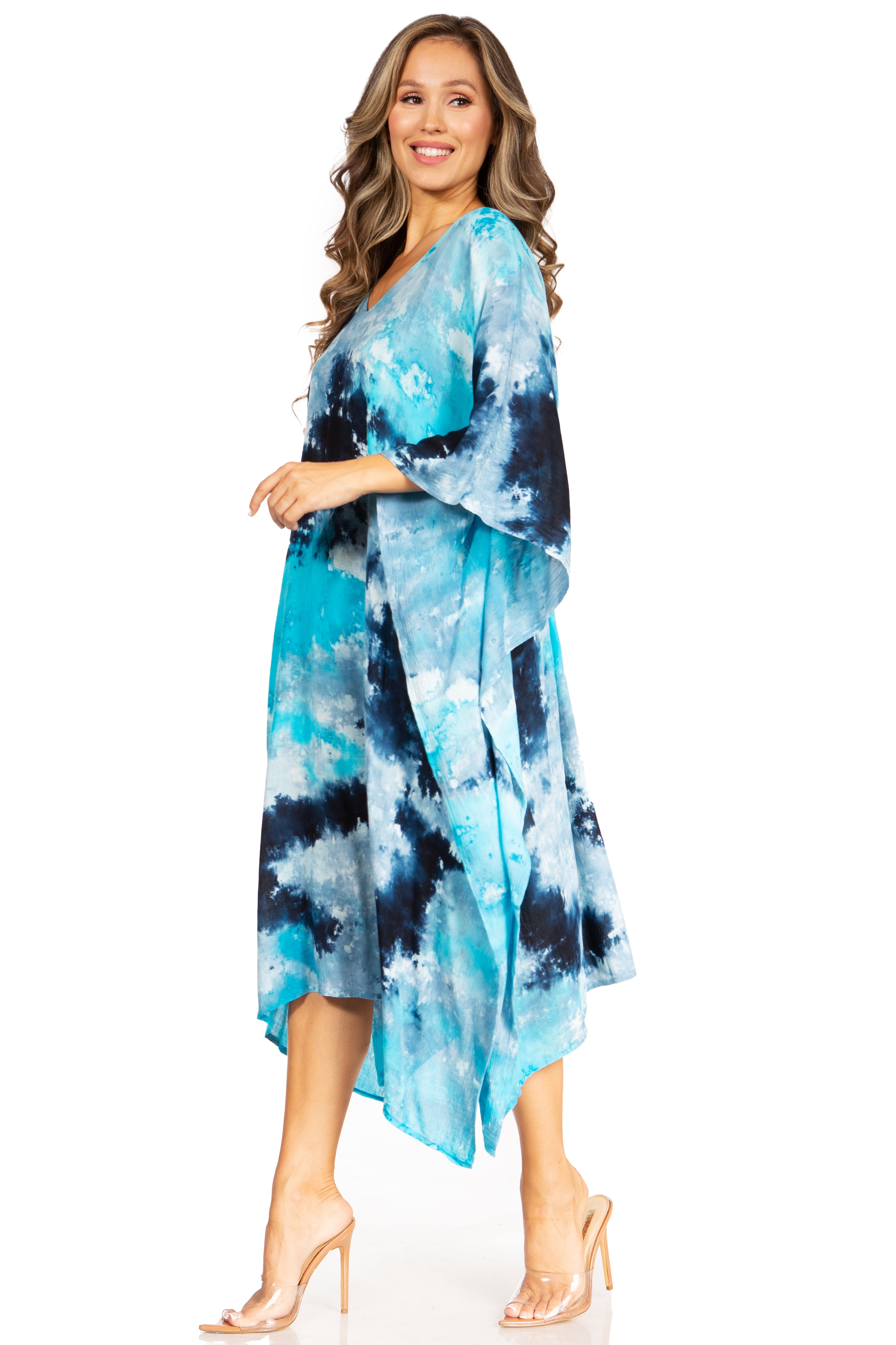 Sakkas - Clementine Second Women's Tie Dye Caftan Dress