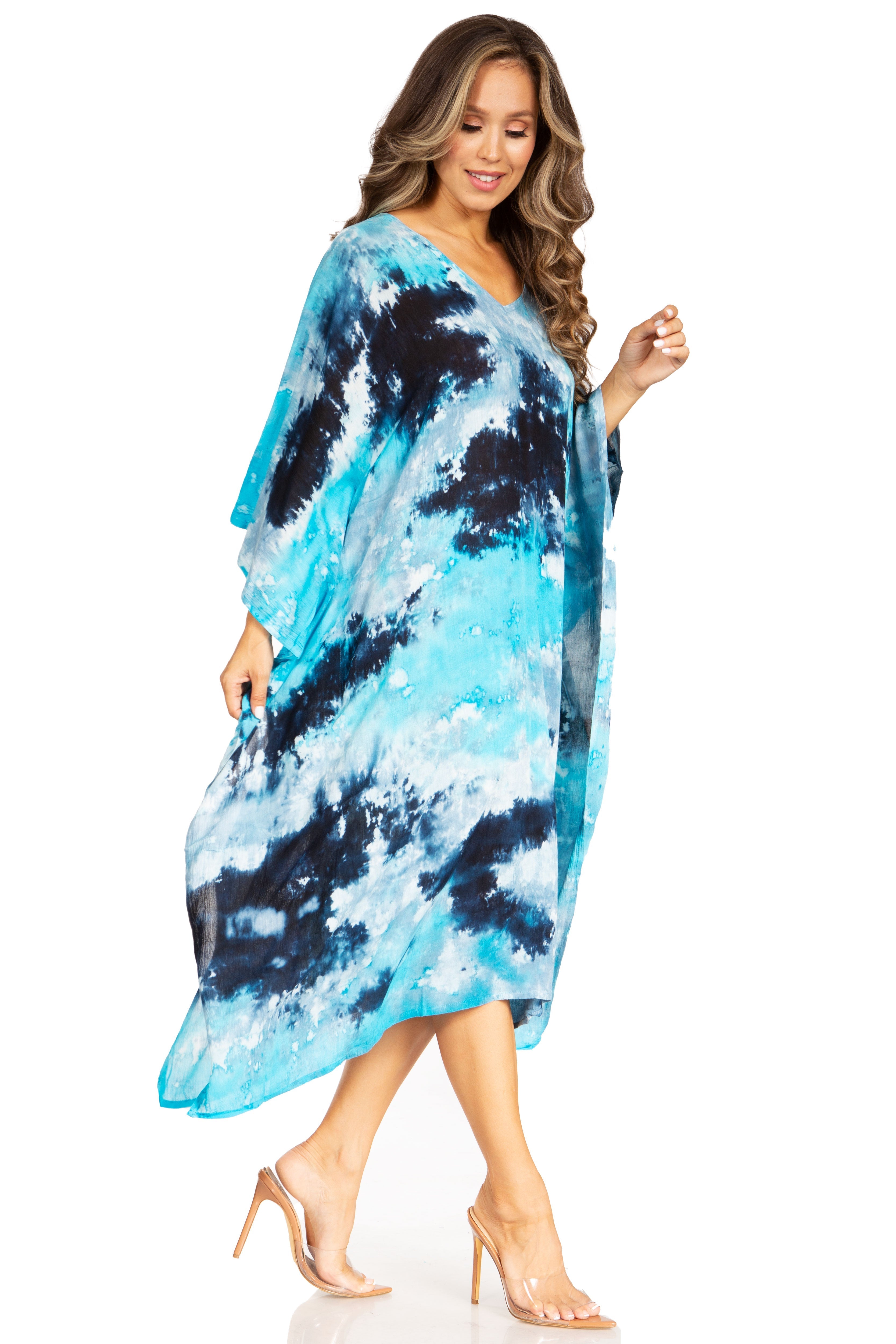 Sakkas - Clementine Second Women's Tie Dye Caftan Dress
